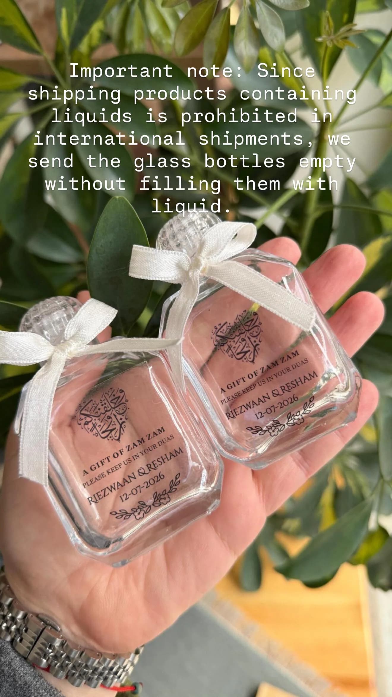 Personalized Zam Zam Water Bottle: Islamic Wedding Favor, Umrah Gift - image 3