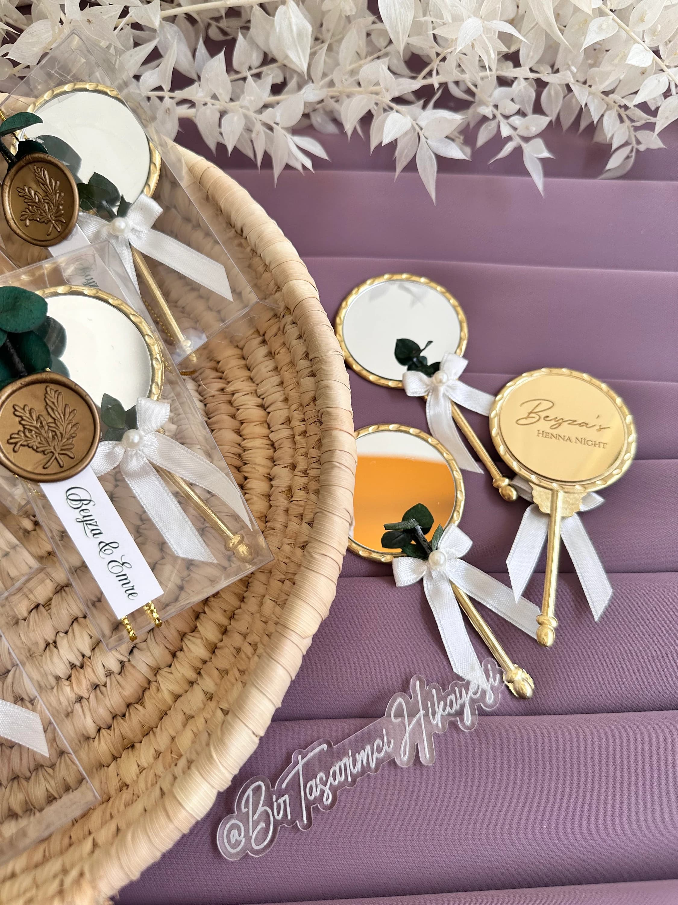 Mini Hand Mirror: Personalized Wedding & Bridal Shower Favor - image 5