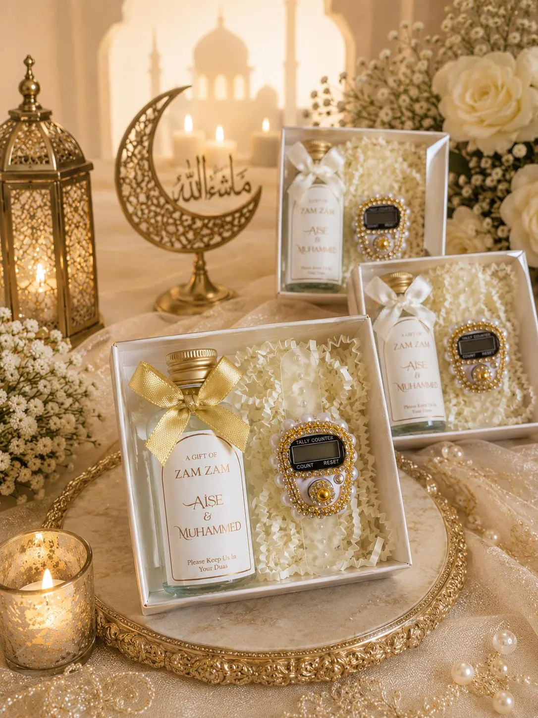 Islamic Wedding Favors, Zamzam Bottle and Digital Prayer Beads - image 4