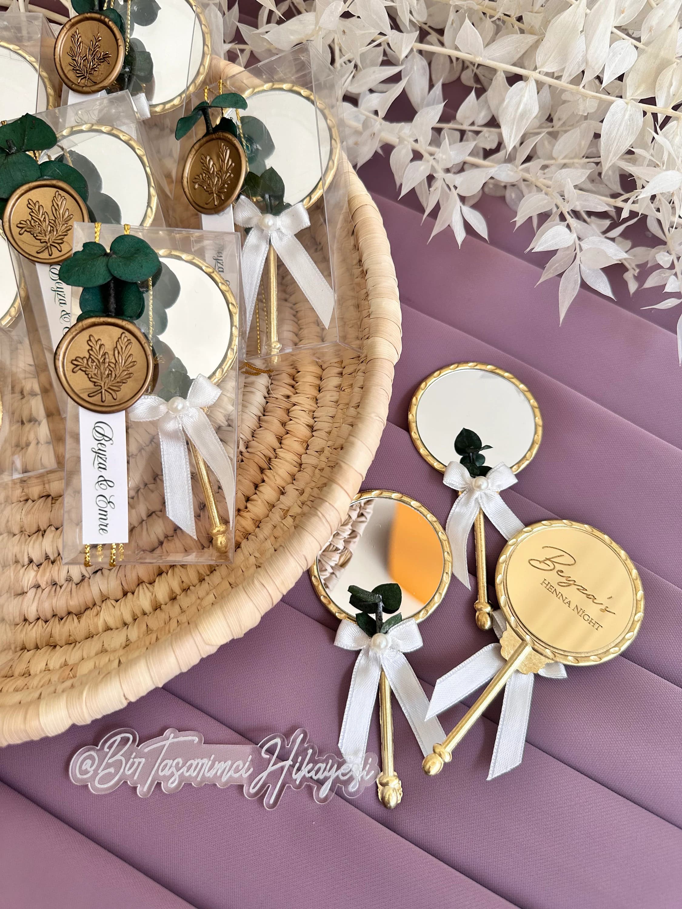 Mini Hand Mirror: Personalized Wedding & Bridal Shower Favor - image 3