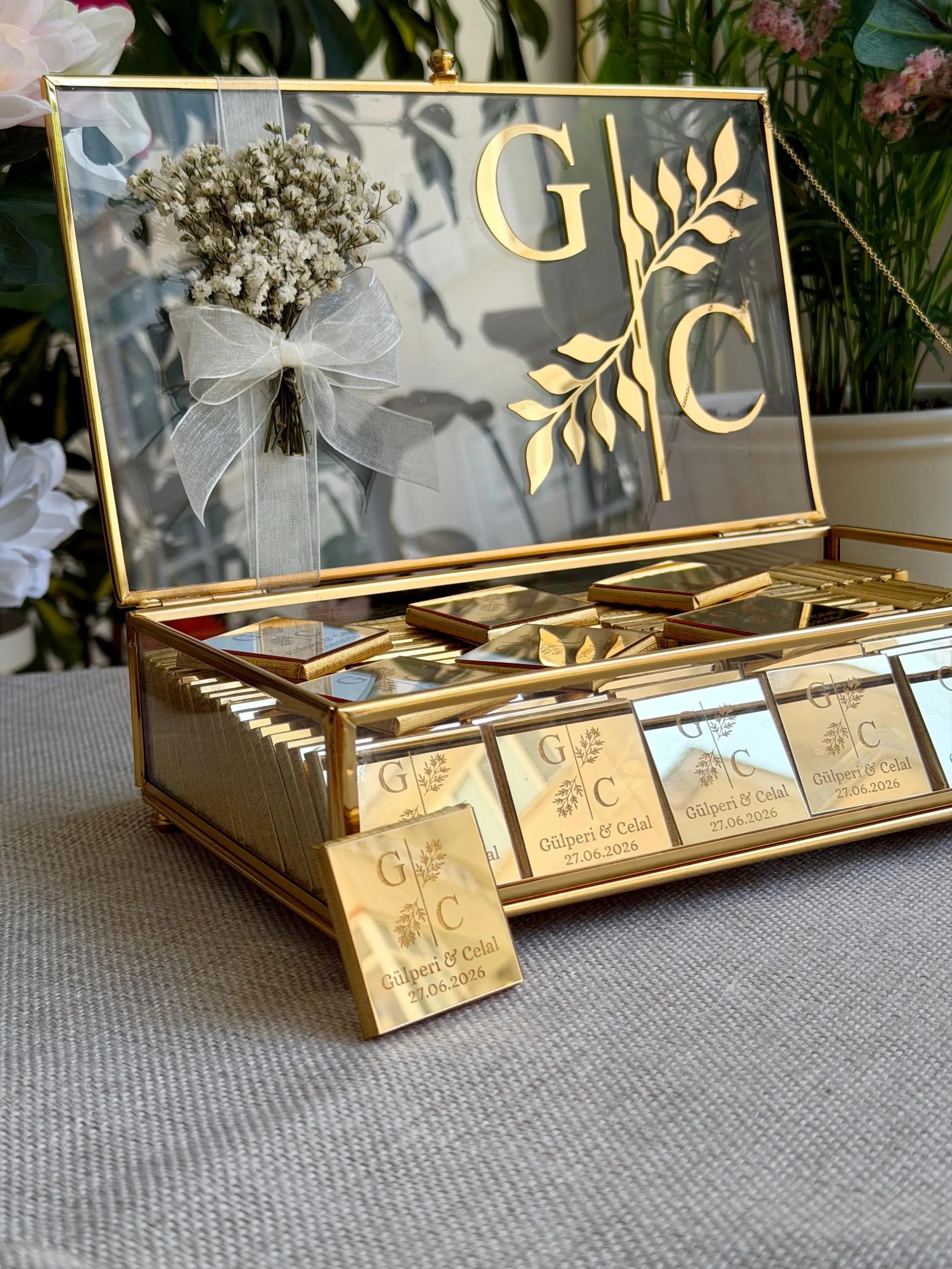 Personalized engagement chocolates: Custom Chocolate Box, Wedding candy - image 3
