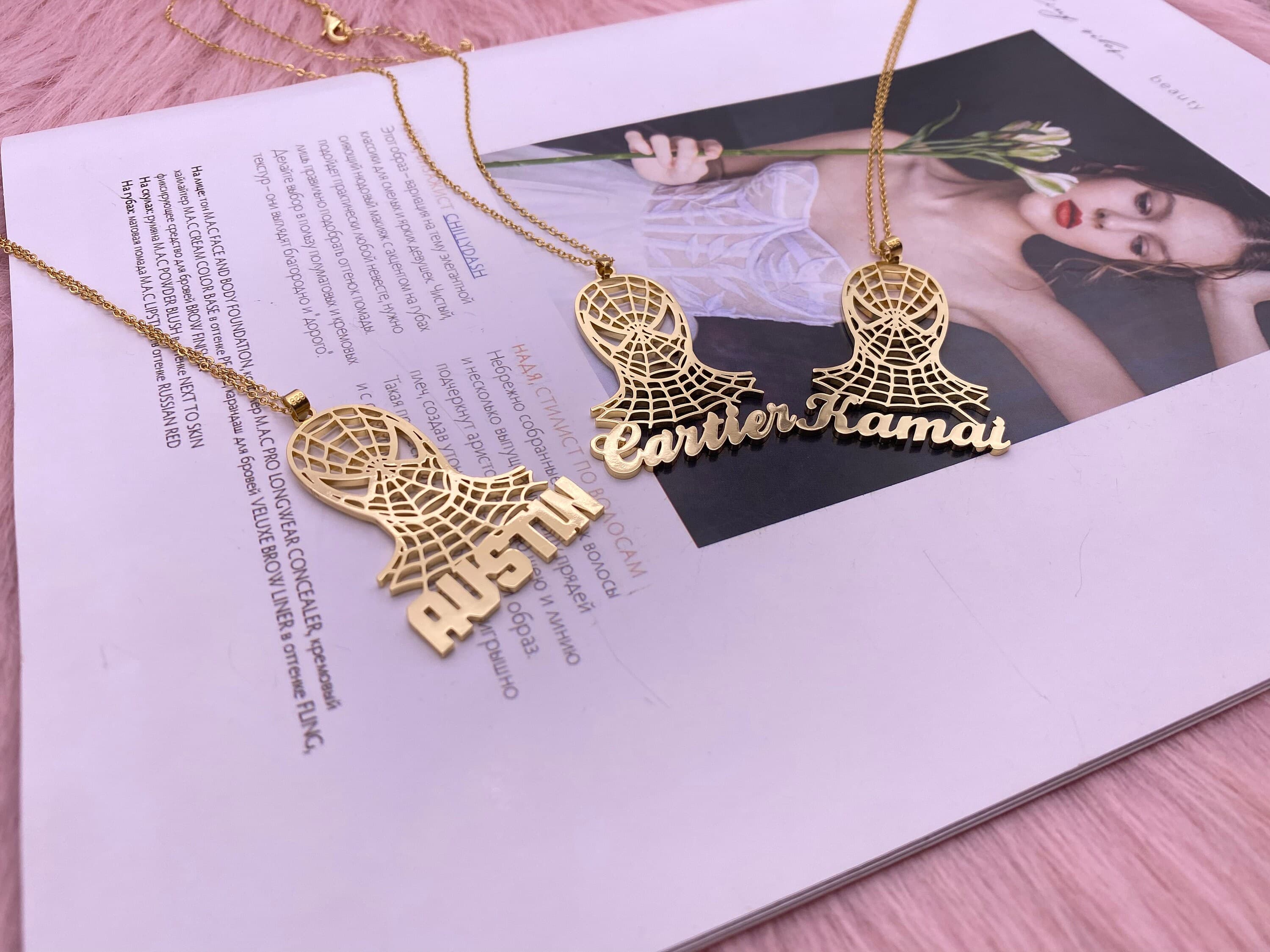 Personalized Spider Men Character Necklace, Kids Necklace Gift, Nameplate Character Necklace, Custom Kids Name Necklace, Jewelry For Boys - image 4