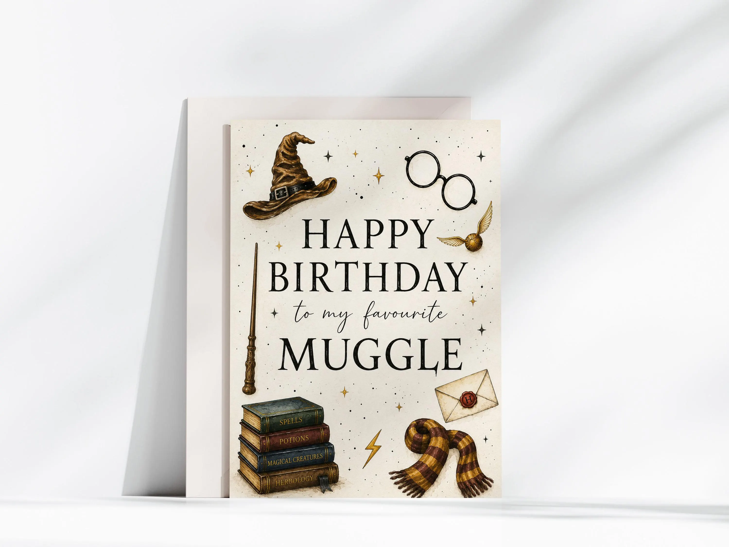 Wizard Birthday Card Printable, Magical Birthday Card for Friend, Fantasy Birthday Greeting Card, Digital Download 5x7 PDF JPG - image 2