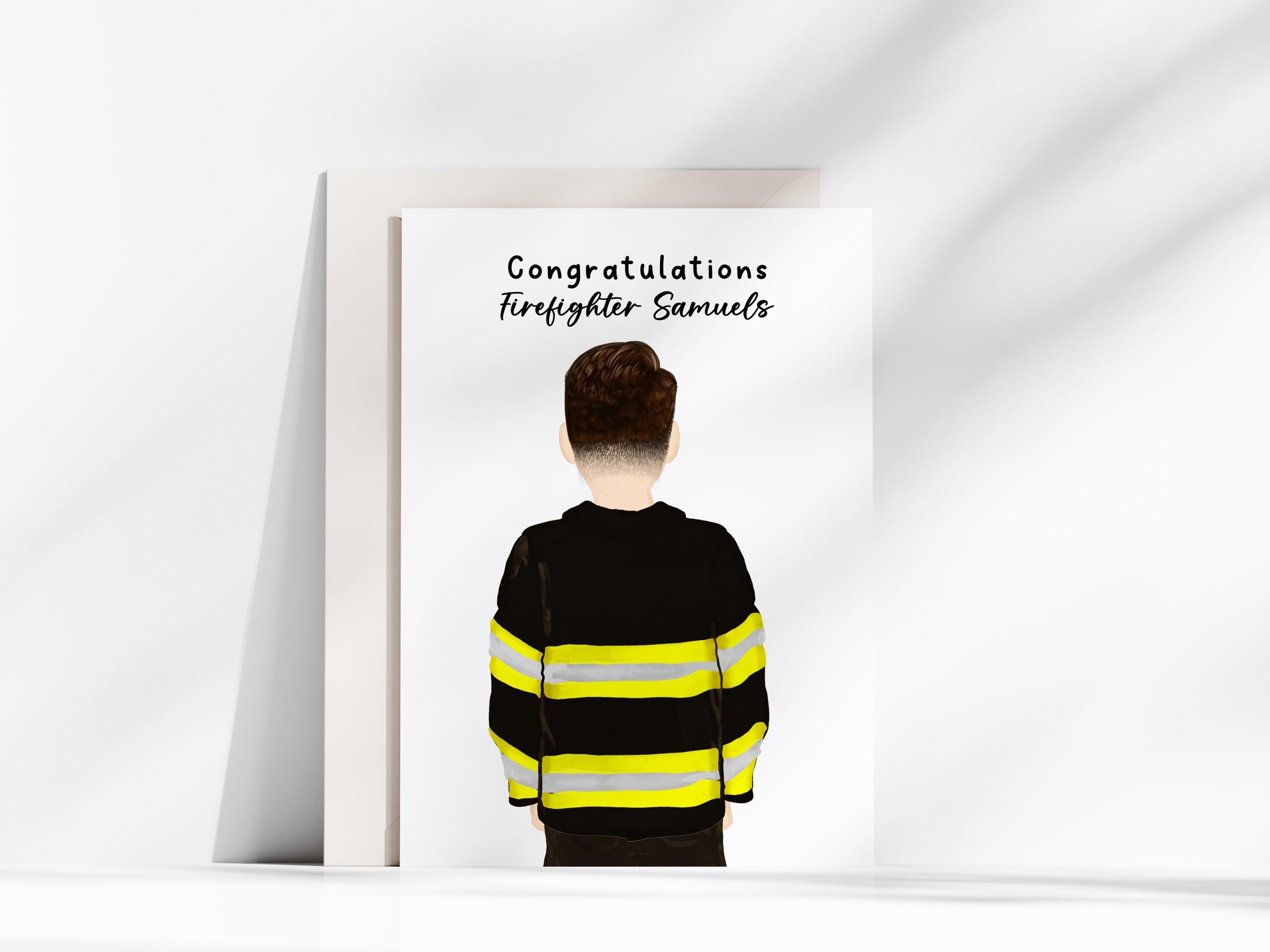 Personalized Firefighter Graduation Card: Fire Academy Keepsake (Digital Download) - image 3