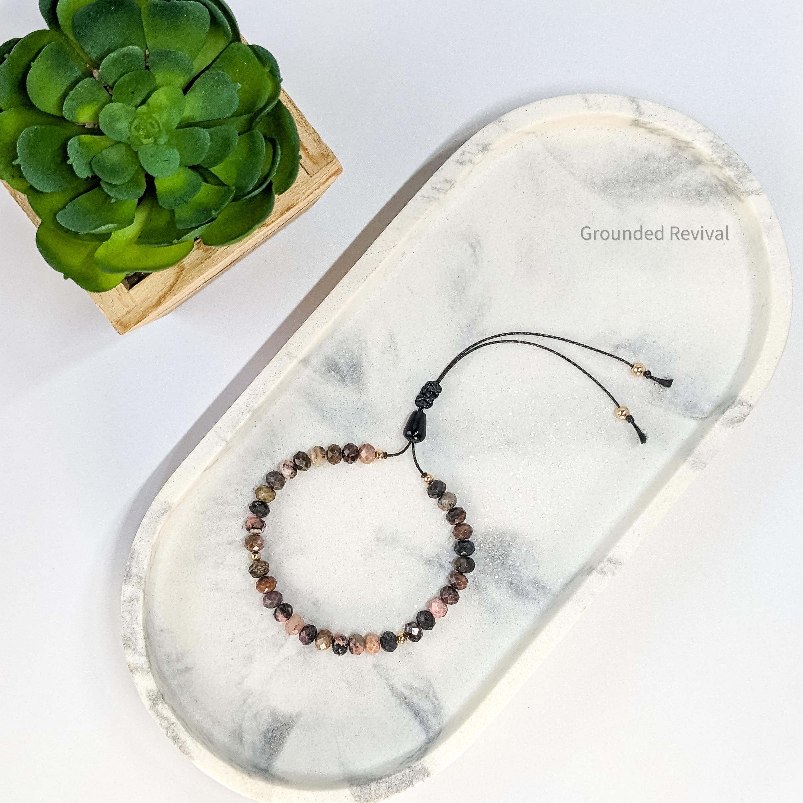 Rhodonite Tasbih Bracelet | Islam Prayer Beads, Woman's Muslim Present