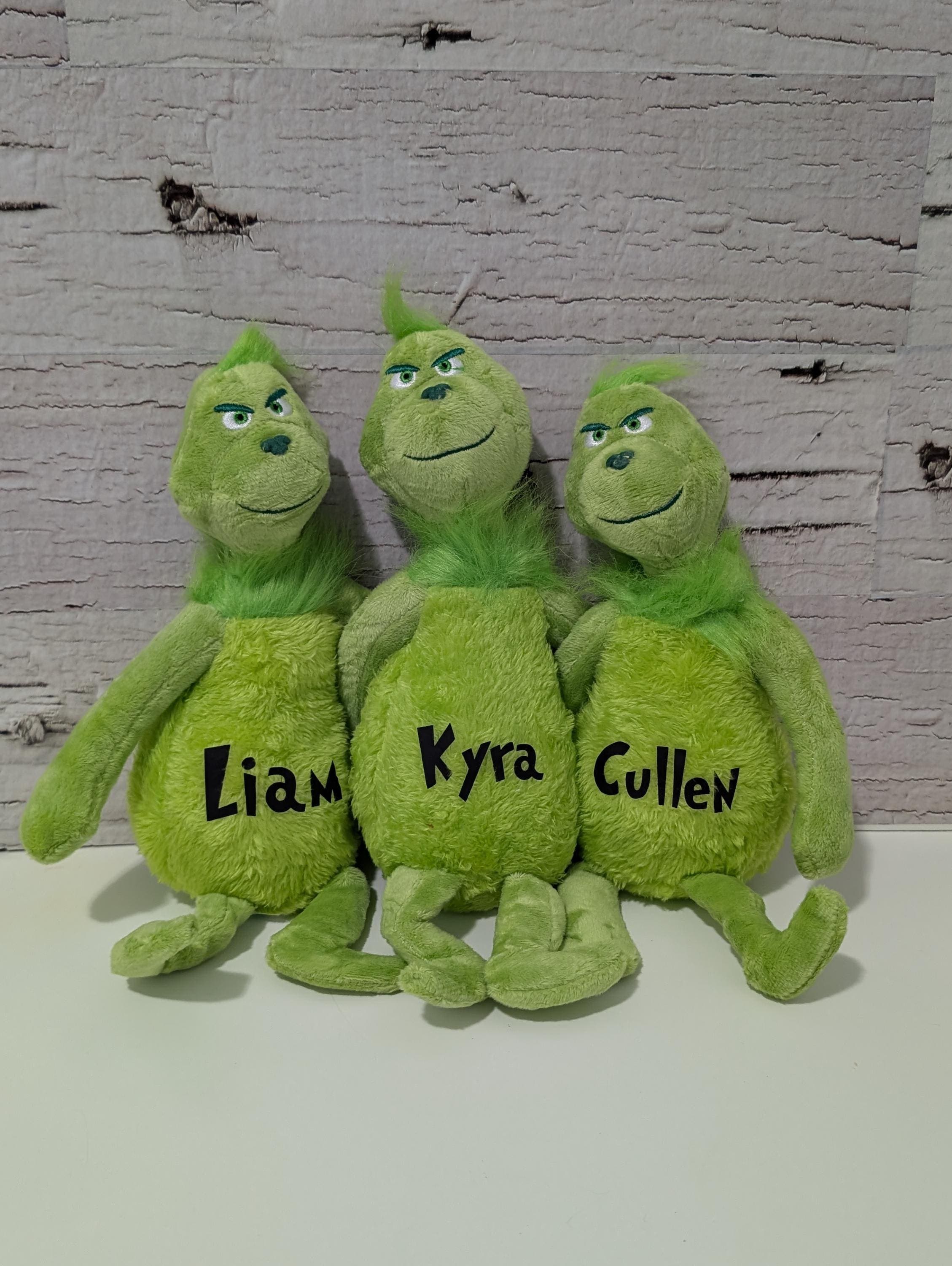 Personalized Grinch Plush: Christmas Stuffy, Holiday Decor (DUTY/TARIFF FREE)