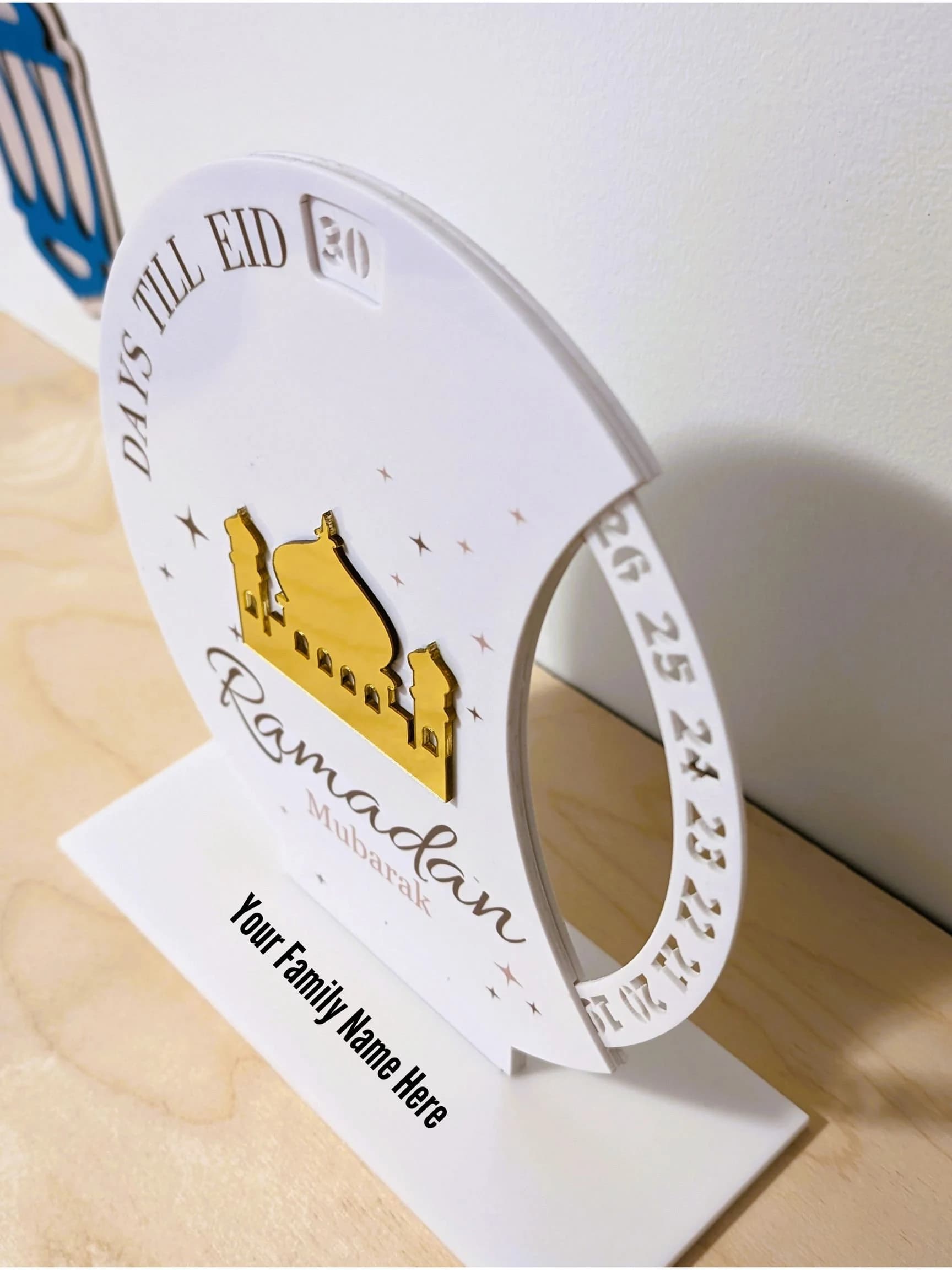 Eid Countdown Spinner: Ramadan Decor, Personalized Family Name - image 3