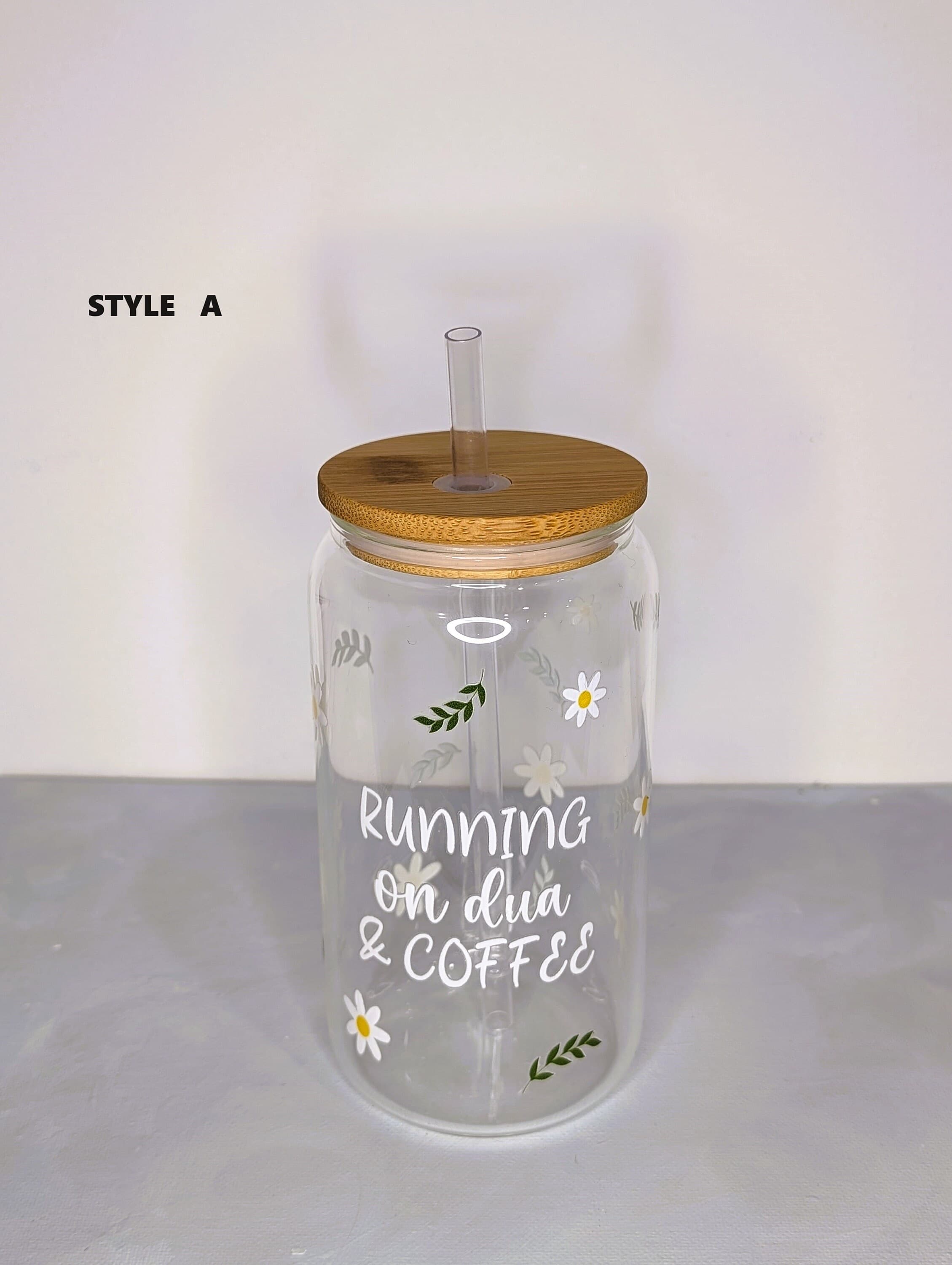 Ramadan Glass Tumbler: Eid Gift with Straw (Personalized) - image 3