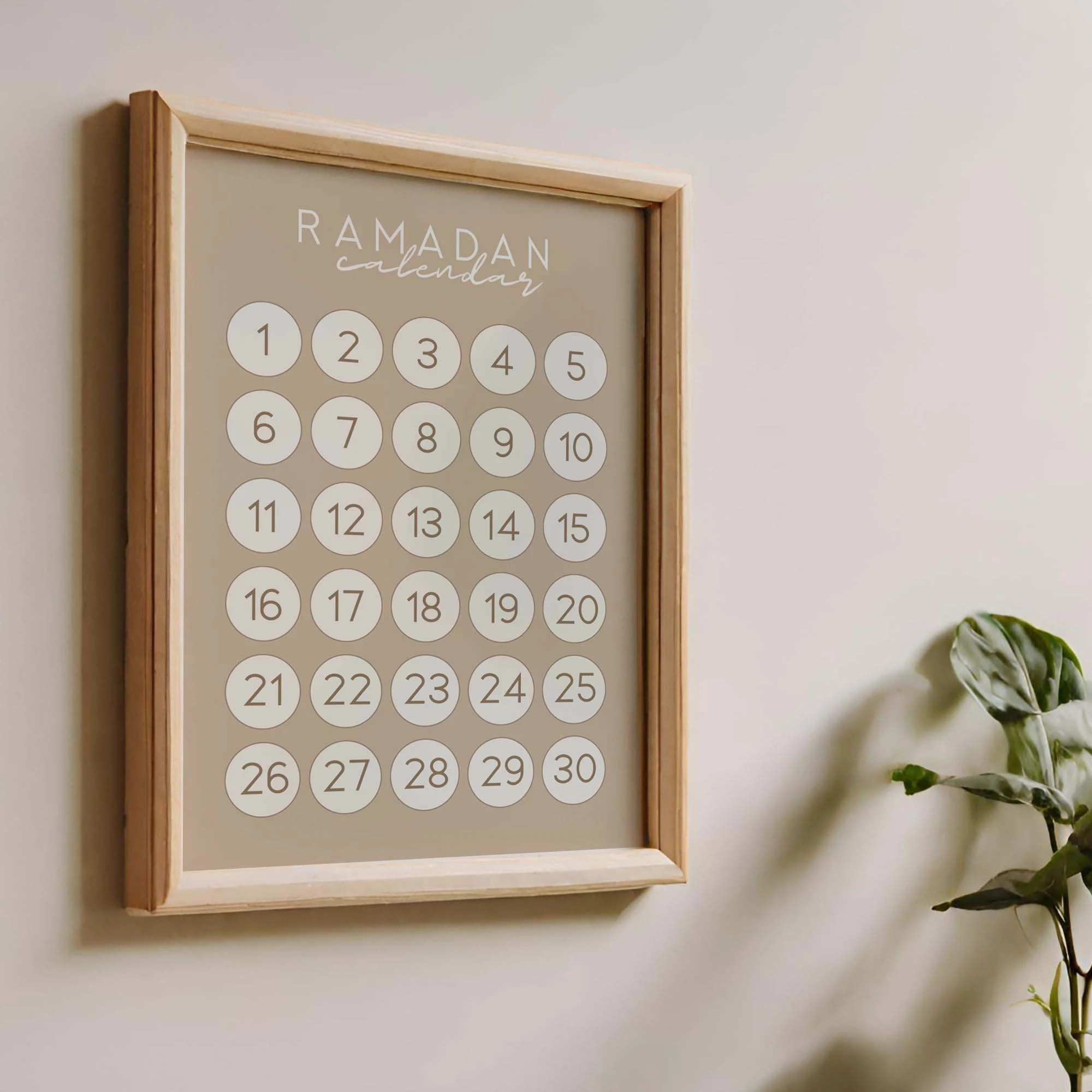 Ramadan Tracker Calendar Ramadan Decor Print Ramadan Calendar Countdown
