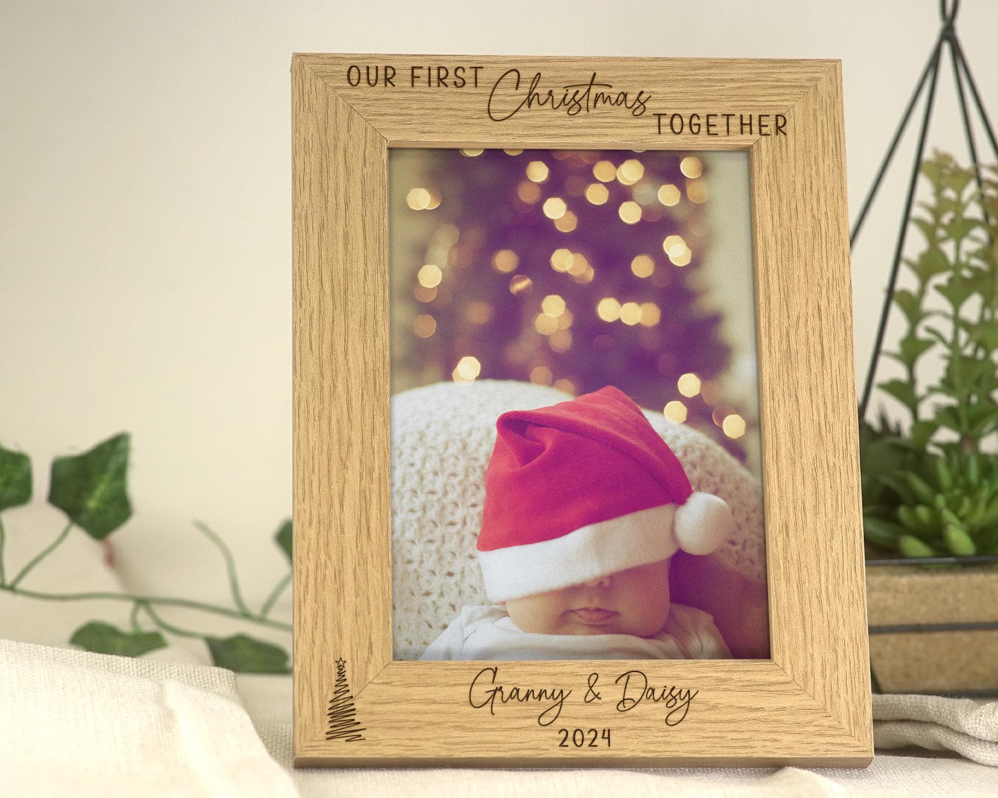 Granny's First Christmas Gift | Our First Christmas Gift for Gran Grandma Granny from Baby | Engraved Personalised Gift