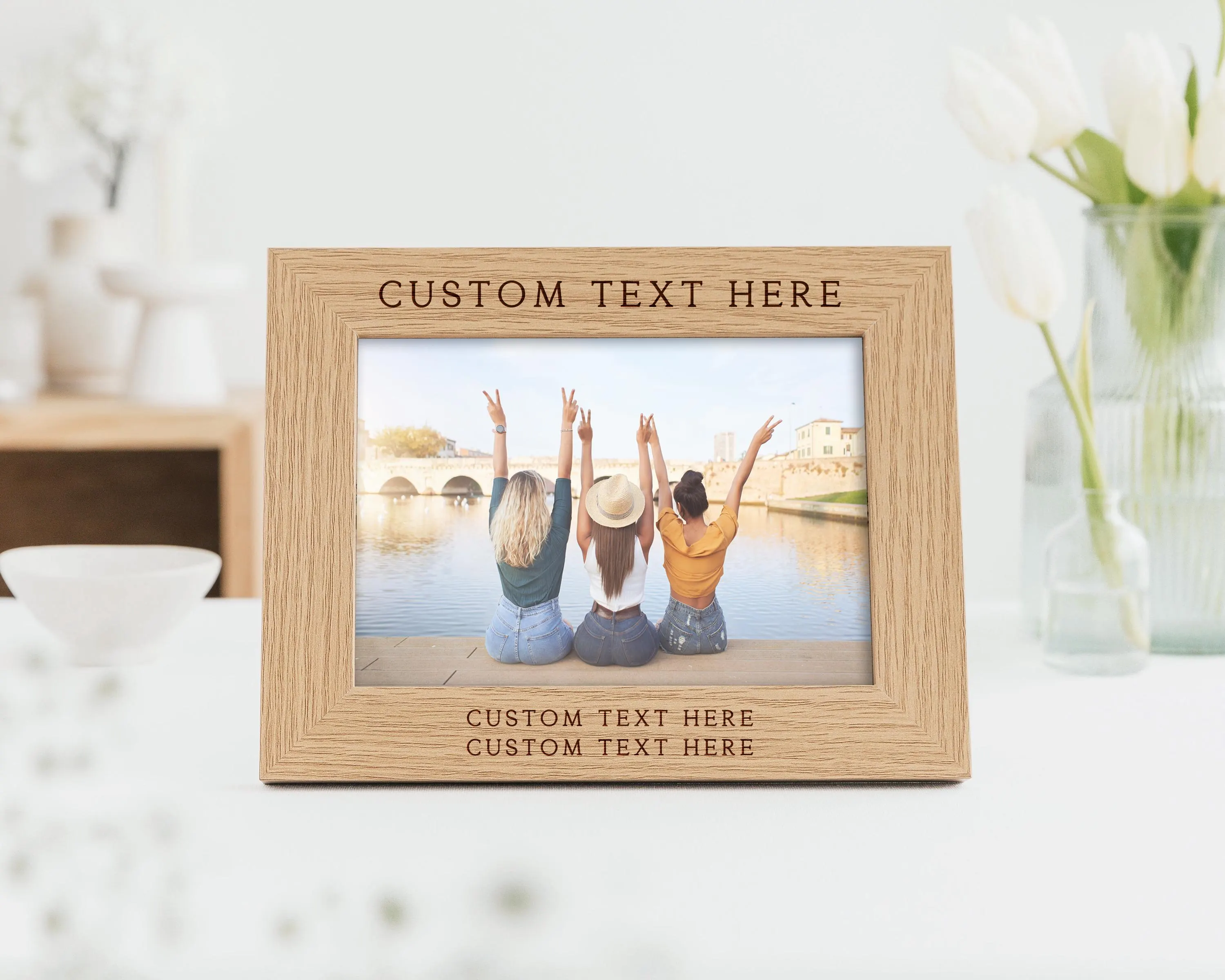 Personalised Custom Text Photo Frame | Engraved Photo Frame with Any Text - image 3