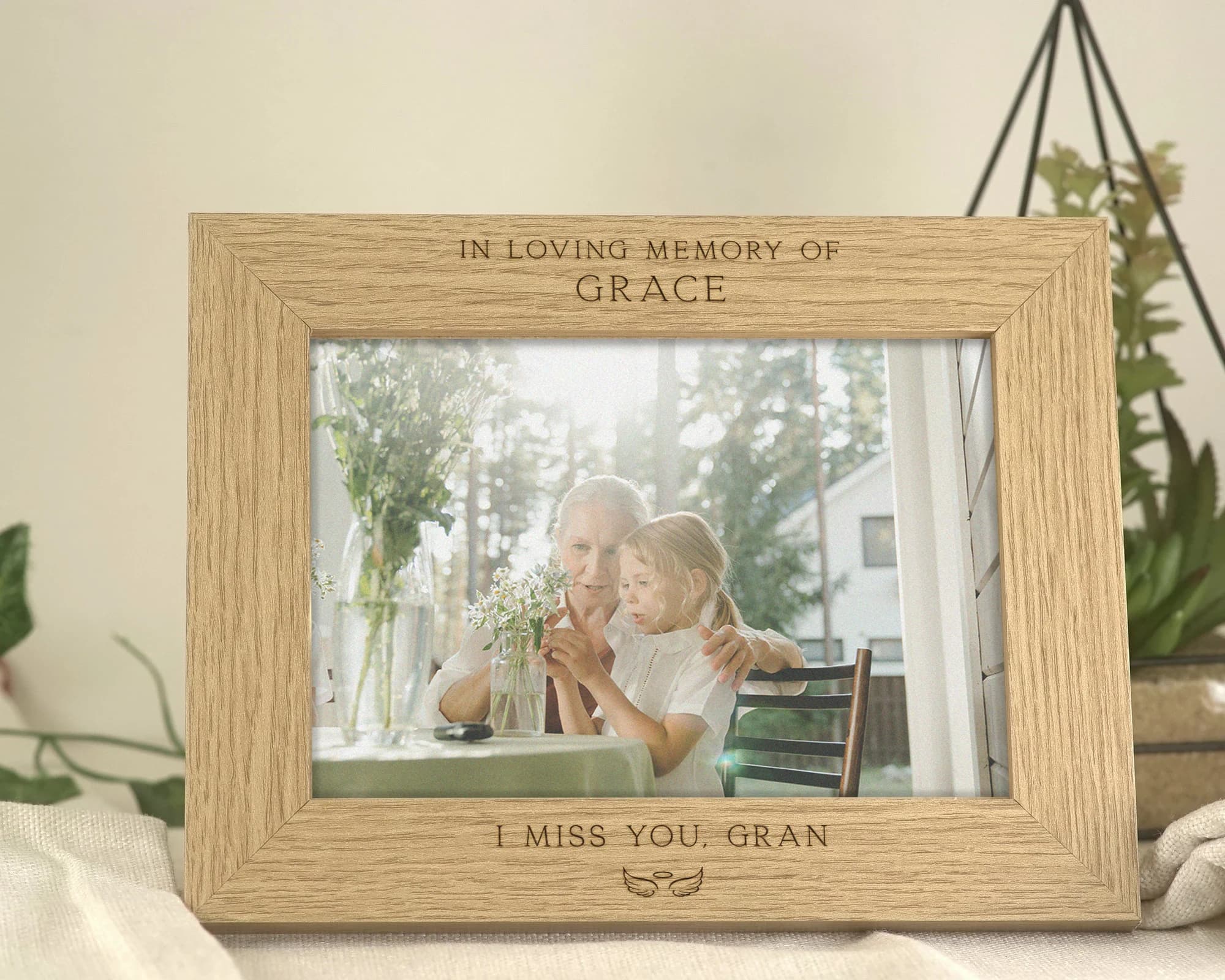 In Loving Memory Of Gran Frame | Angel Loved One Memorial Keepsake Gift | Engraved Personalised Photo Frame - image 5