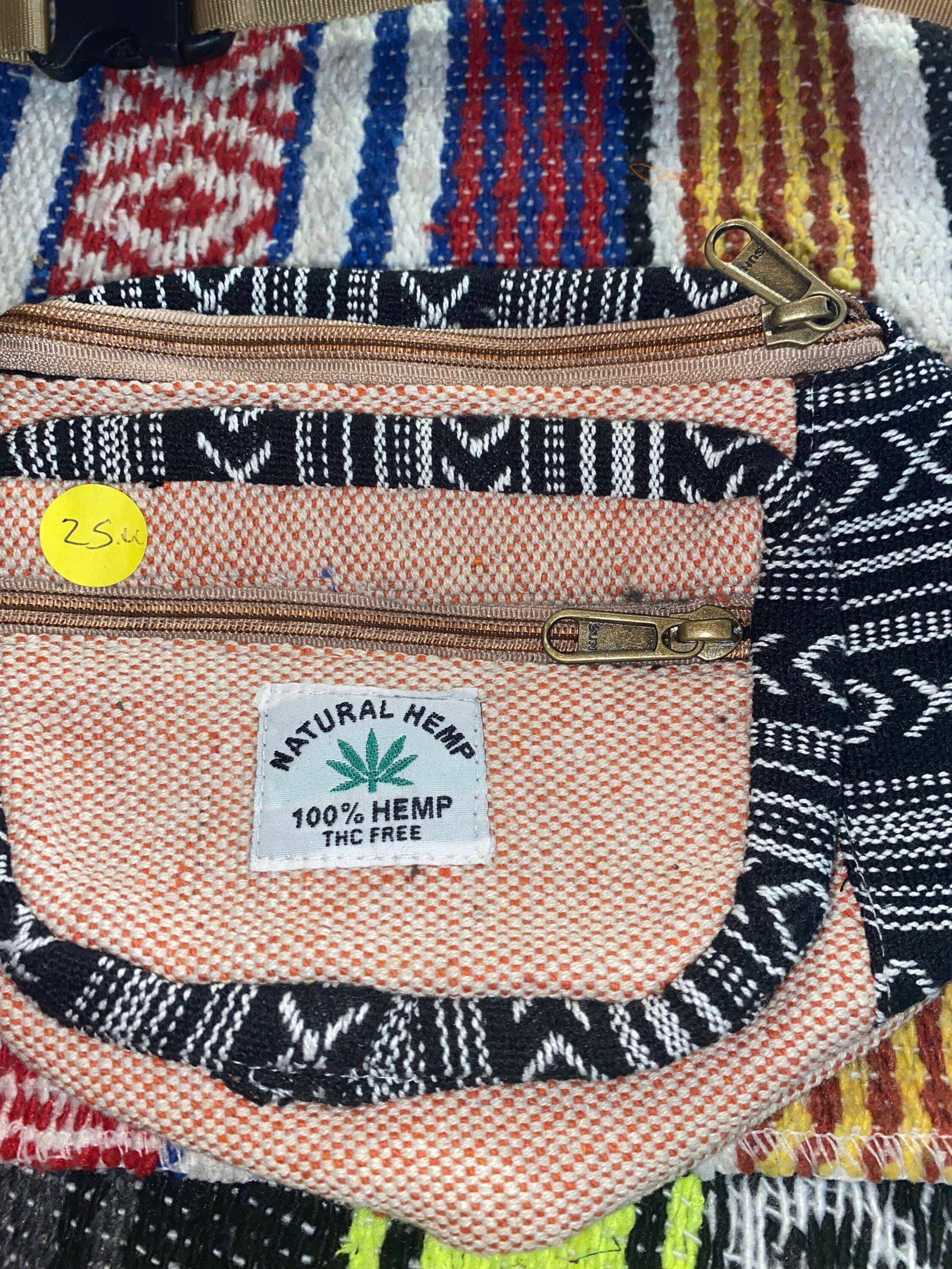 Himalayan Hemp Fanny Pack: Boho Vegan Waist Bag, Nepal - image 5