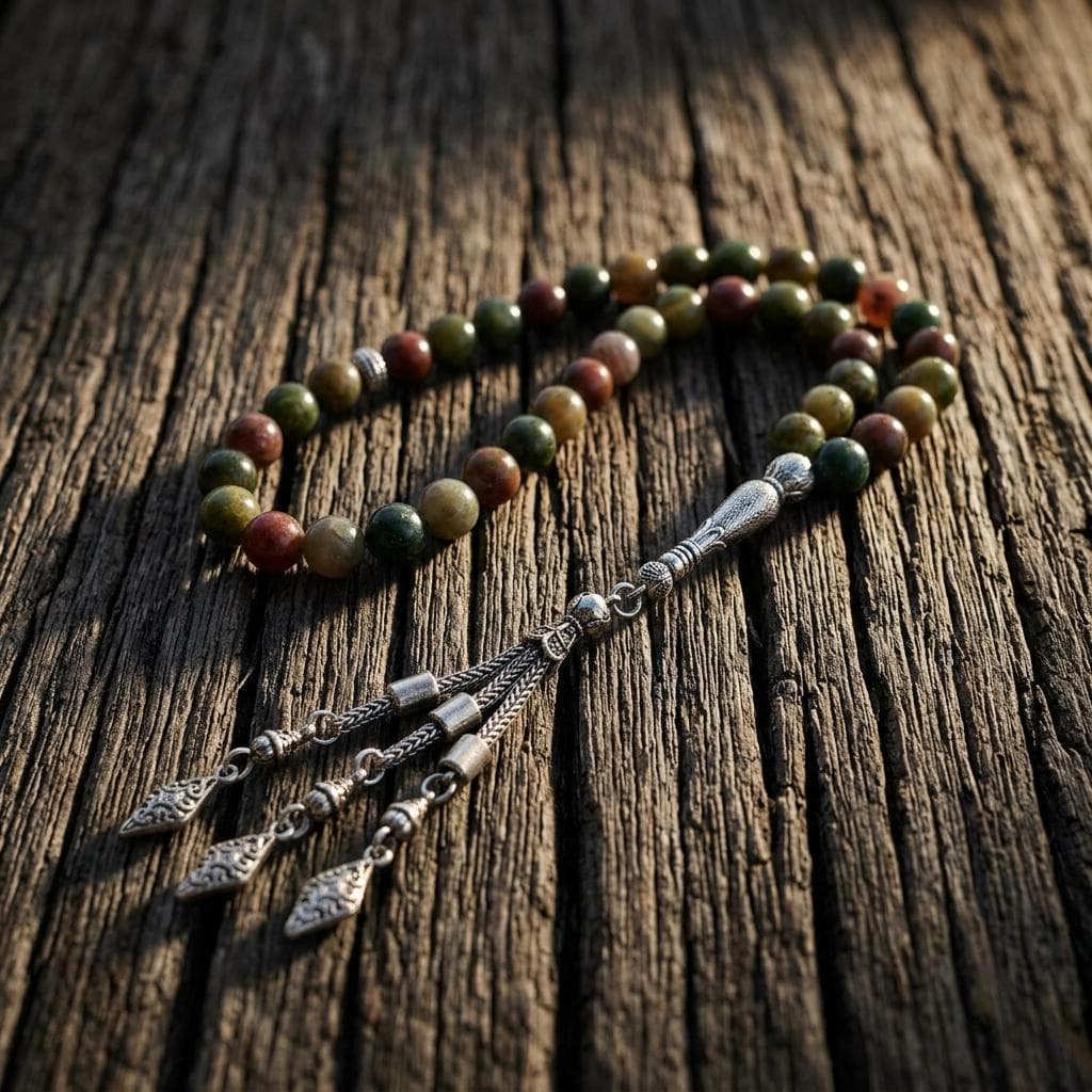 Agate Stone Tasbih Prayer Beads Handmade Stress Relief Gift For Men Spiritual Jewelry - image 5