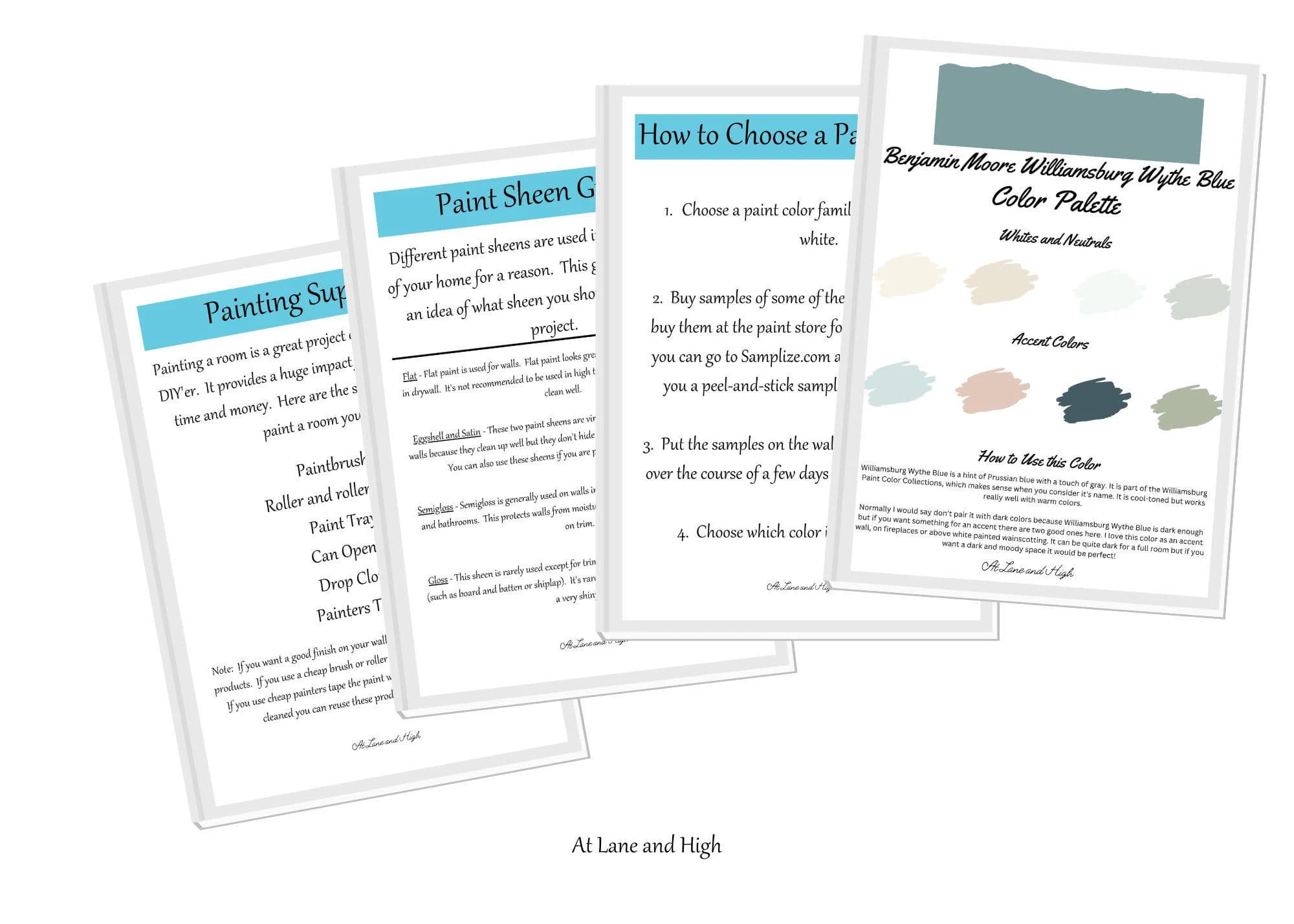 Williamsburg Wythe Blue by Benjamin Moore whole home color palette - interior paint palette - image 3