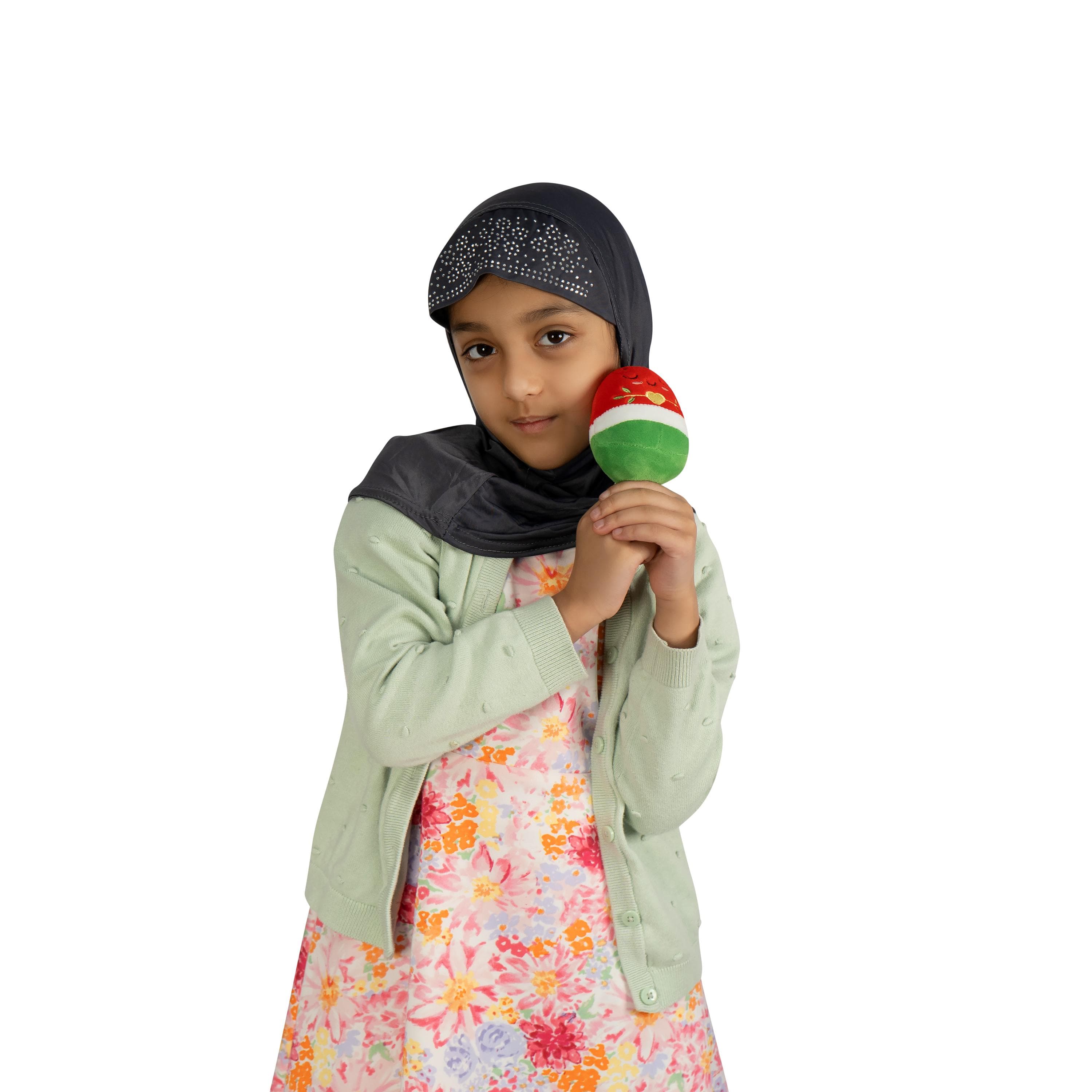 Watermelon Keyring - 8cm Soft Adorable Fruit Plush Muslim Doll, Ramadan & Eid Gift - image 5