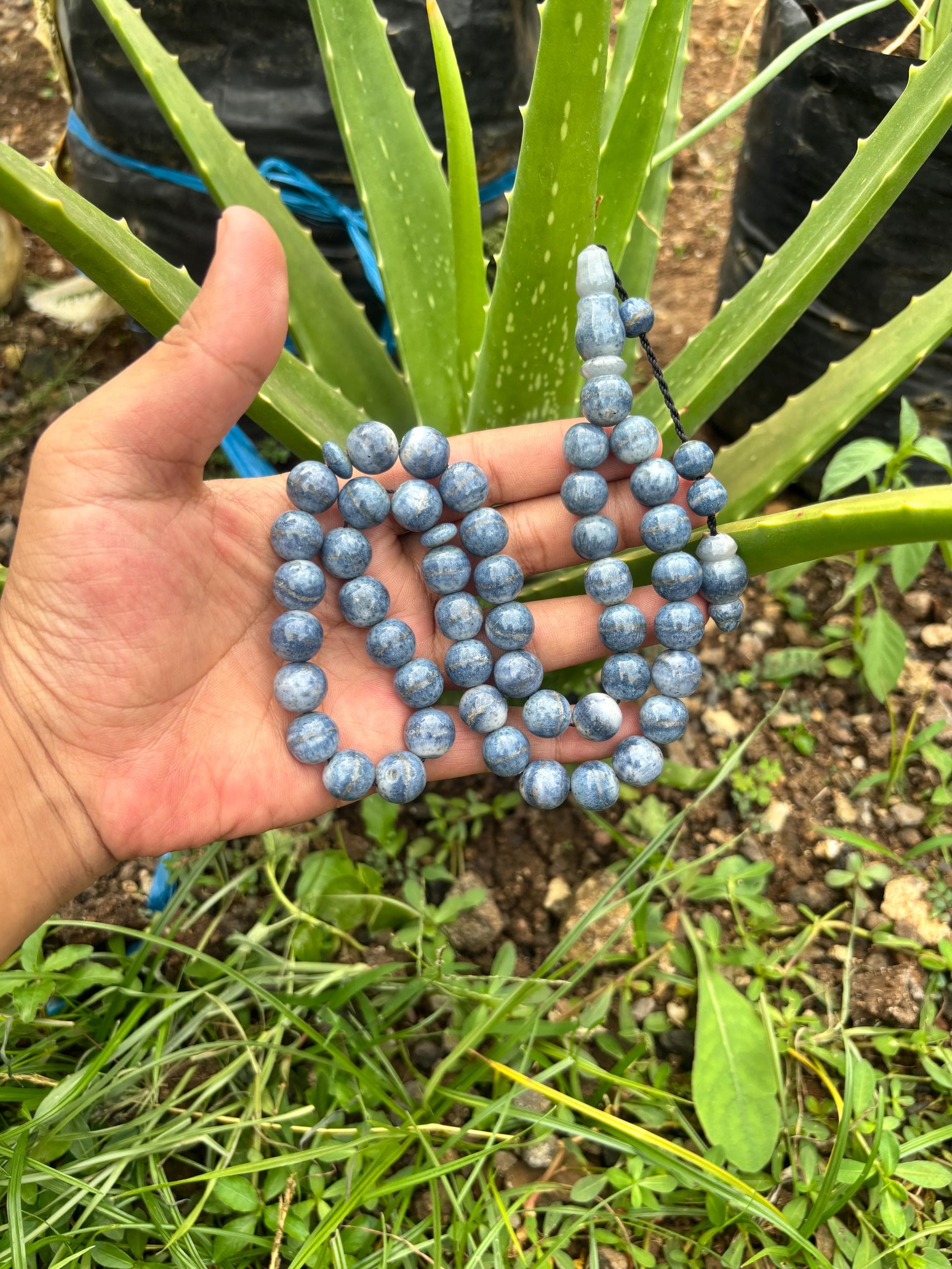 Blue Coral Tasbih: Handmade Islamic Prayer Beads, Zikr Gift - image 5