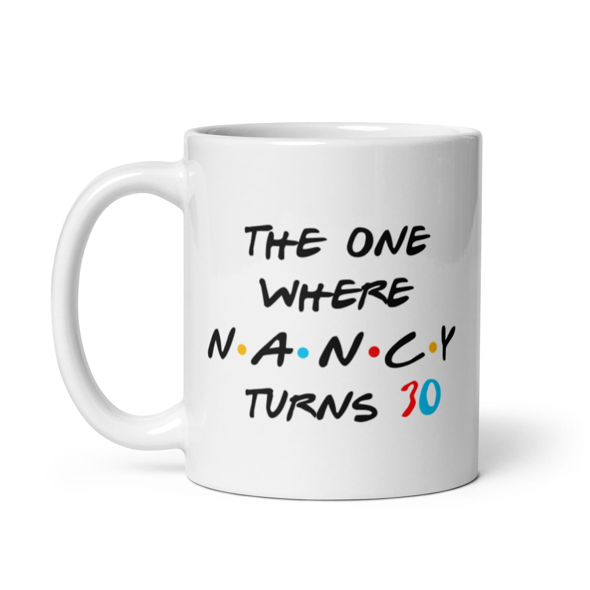 White glossy mug