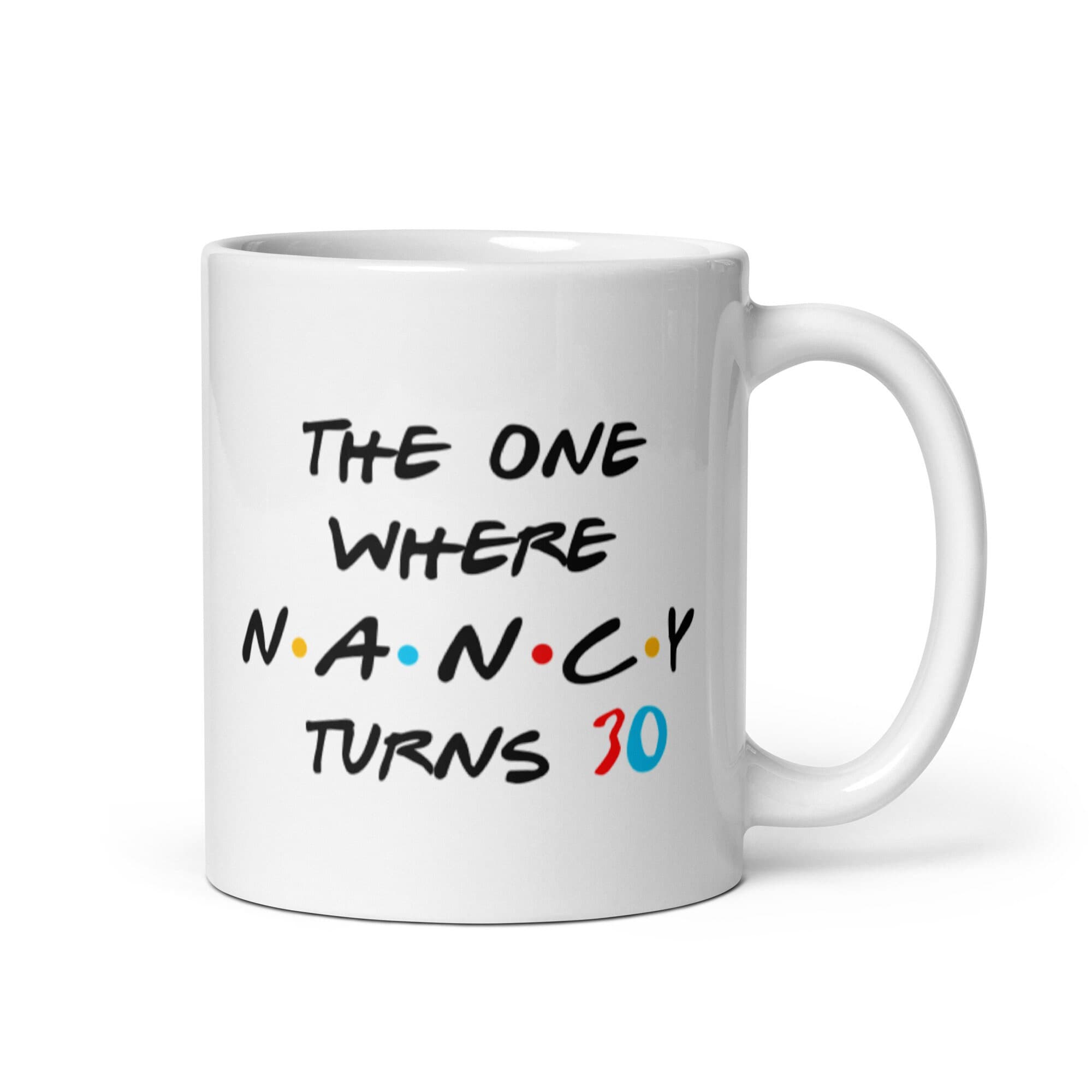 White glossy mug