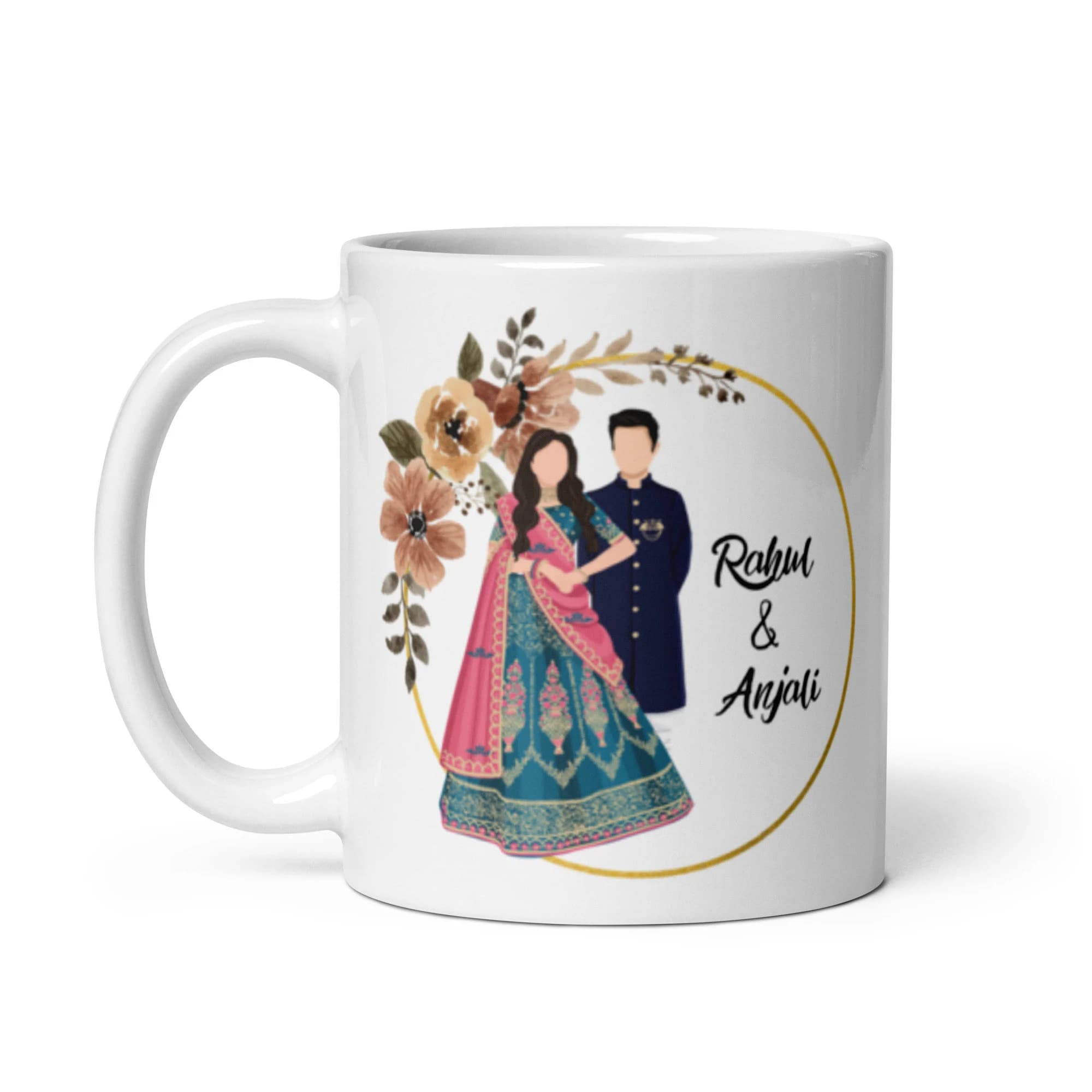 Personalized Indian Wedding Mug: Desi Couple Gift