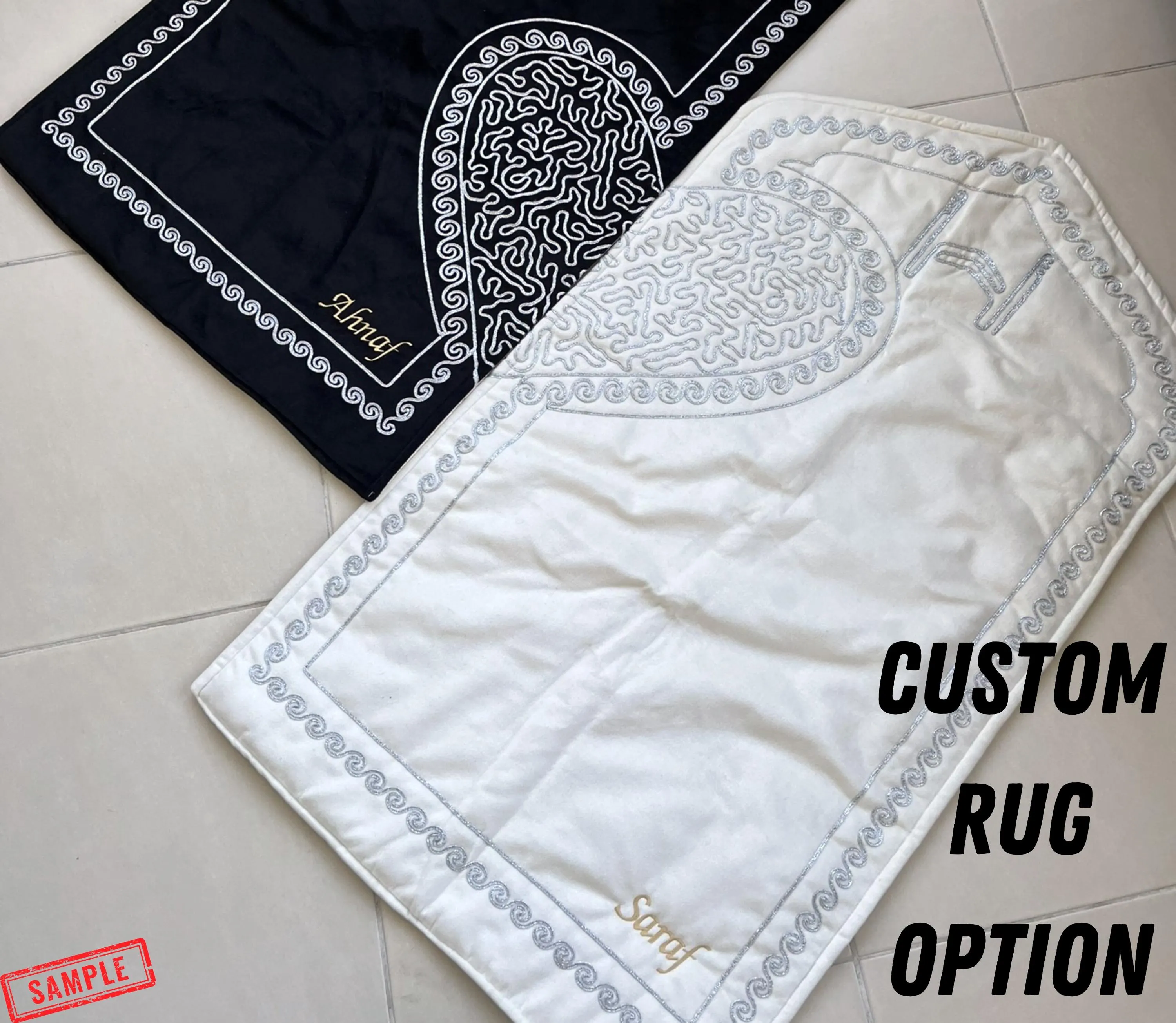 Personalized Prayer Mat Couple Set | Islamic Wedding Gift, Eid Gift - image 4