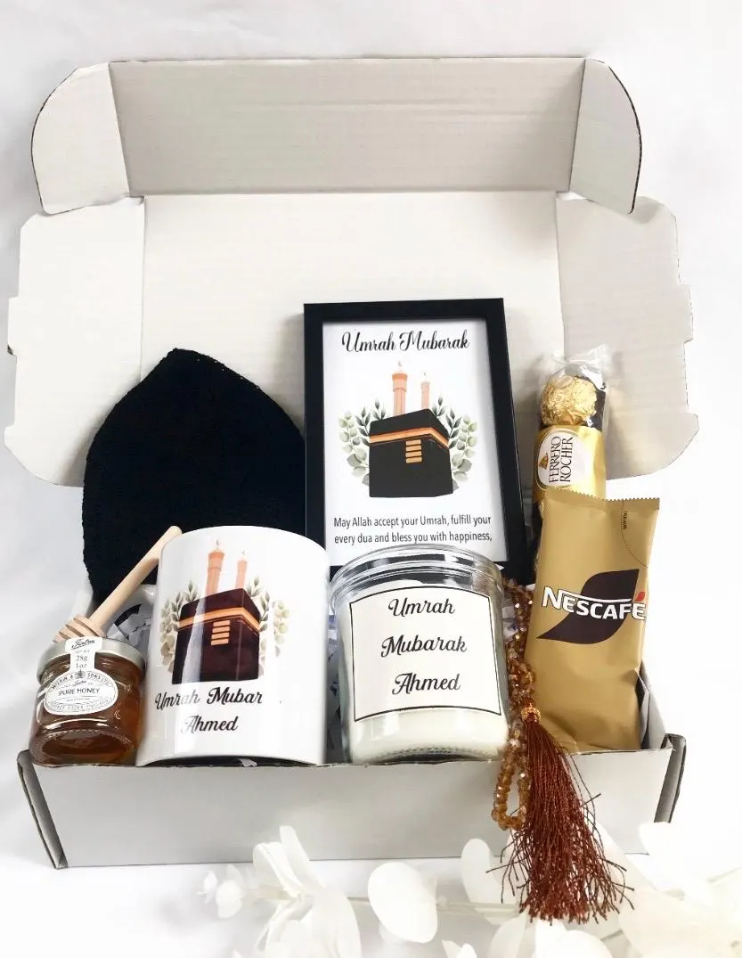Luxury Personalised Umrah Hamper For Him Umrah Mubarak Gift Box Son Father Brother Granddad Uncle Husband Friend For Men - image 4