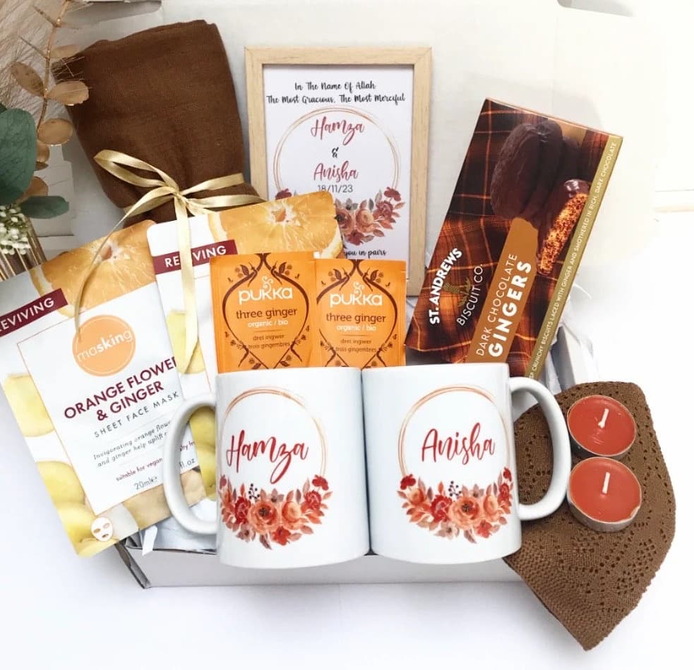 Luxury Personalised Couples Hamper Box Islamic Gift Revert Modest Hijabi Nikah Engagement Wedding Umrah New Home New Parents Ramadan Eid - image 3