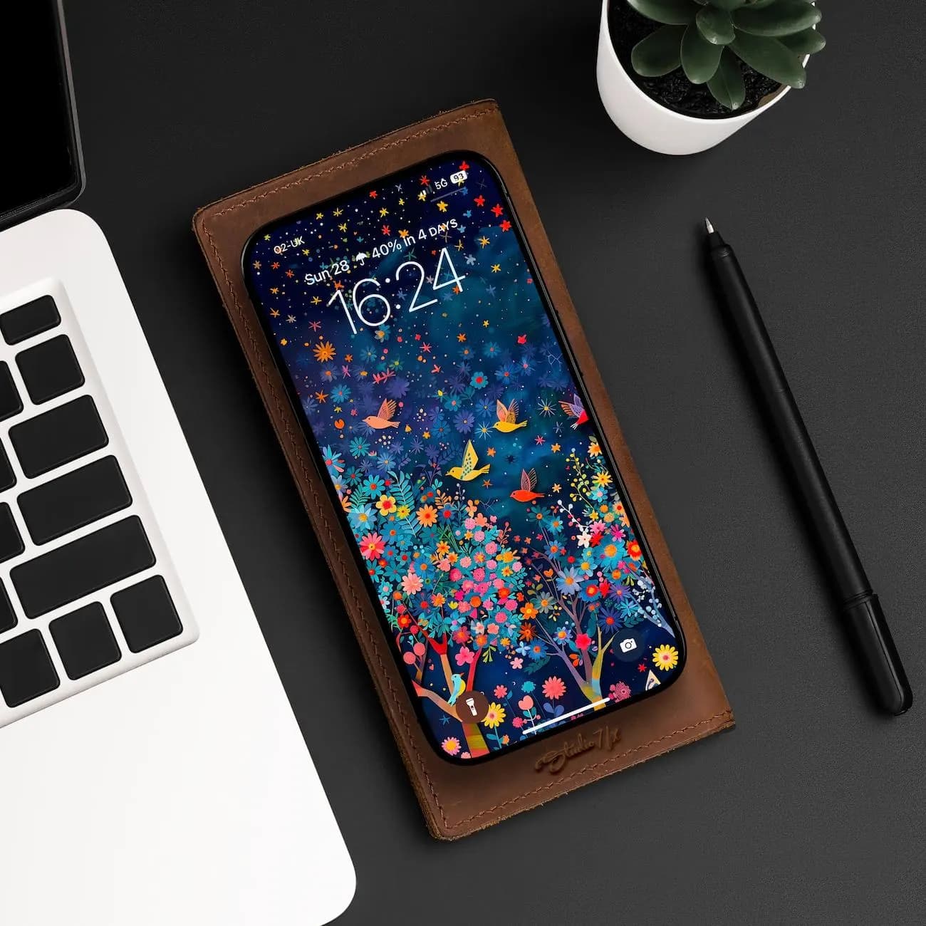 3D Scenery of Flower Tree Birds & Stars iPhone Wallpaper | Mobile Phone Wallpaper | iOS LockScreen Wallpaper | Cellphone Wallpaper | 0348