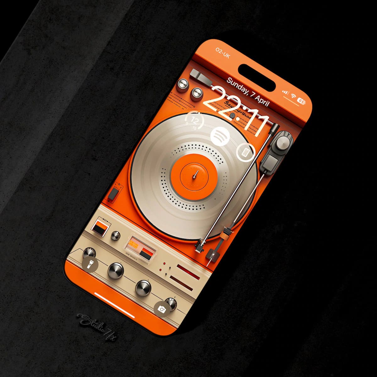 iPhone Wallpaper | Retro Vinyl Player | Mobile Phone Wallpaper | iOS LockScreen Wallpaper | Cellphone Wallpaper | Digital Art | 0263 - image 4