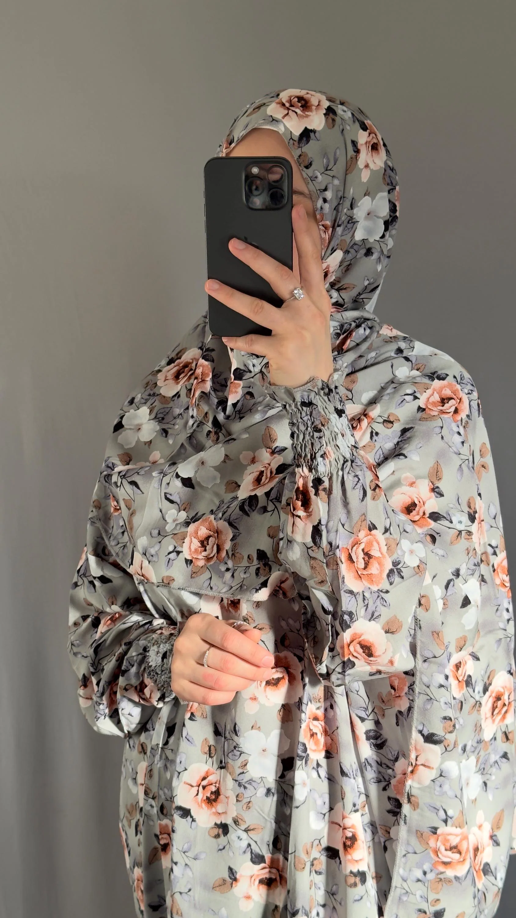 Plus Size Cotton Prayer Dress: One Piece Jilbab Khimar with Attached Hijab