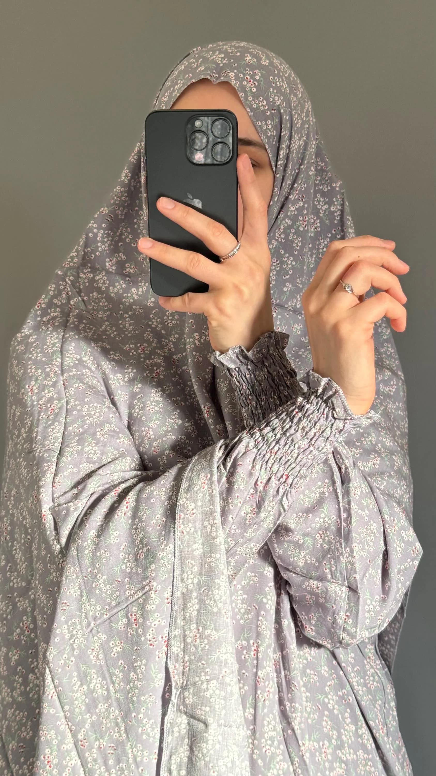 Grey Oversize Prayer Dress, Jilbab, Maxi Dress, Muslim Women Prayer Garment, Long Dress, Khimar, Islamic Dress, Salah dress, Prayer Set