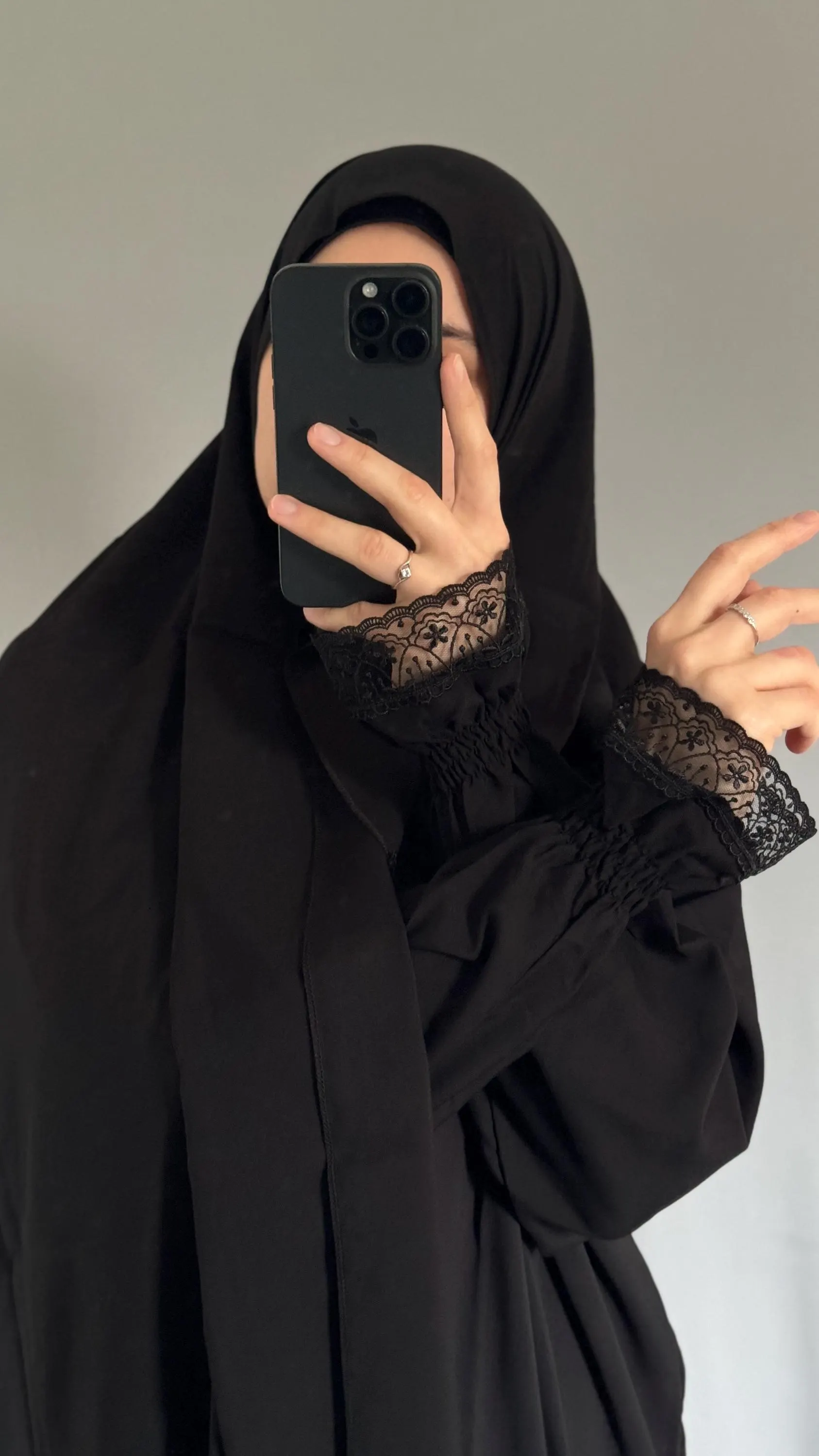 Black Prayer Dress, Islamic Dress, Two Piece Prayer Garment, Eid Ramadan Gift, Abaya, Jilbab, Maxi Dress, Prayer Hijab, Salah dress, Abaya - image 4
