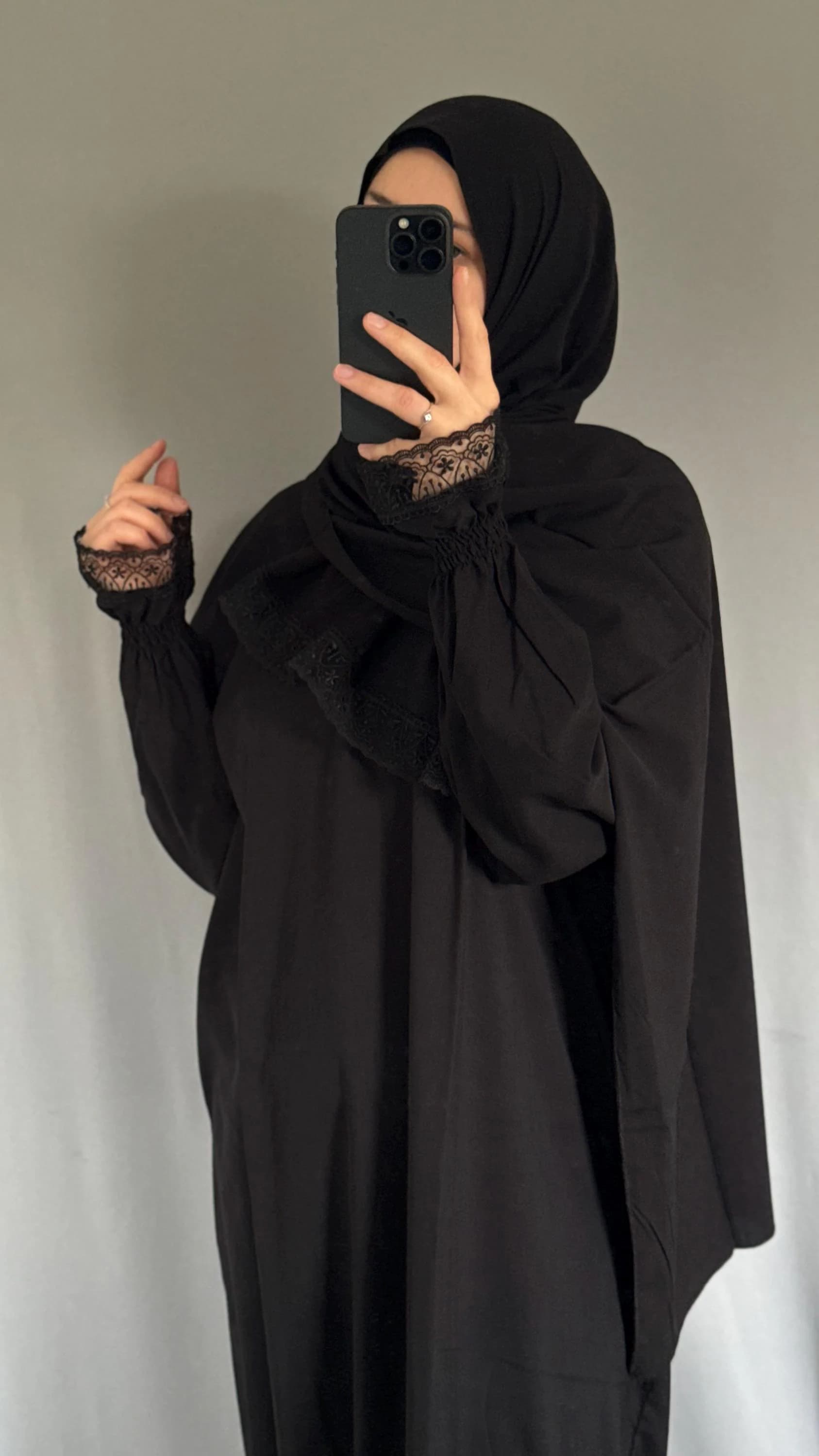 Black Prayer Dress, Islamic Dress, Two Piece Prayer Garment, Eid Ramadan Gift, Abaya, Jilbab, Maxi Dress, Prayer Hijab, Salah dress, Abaya