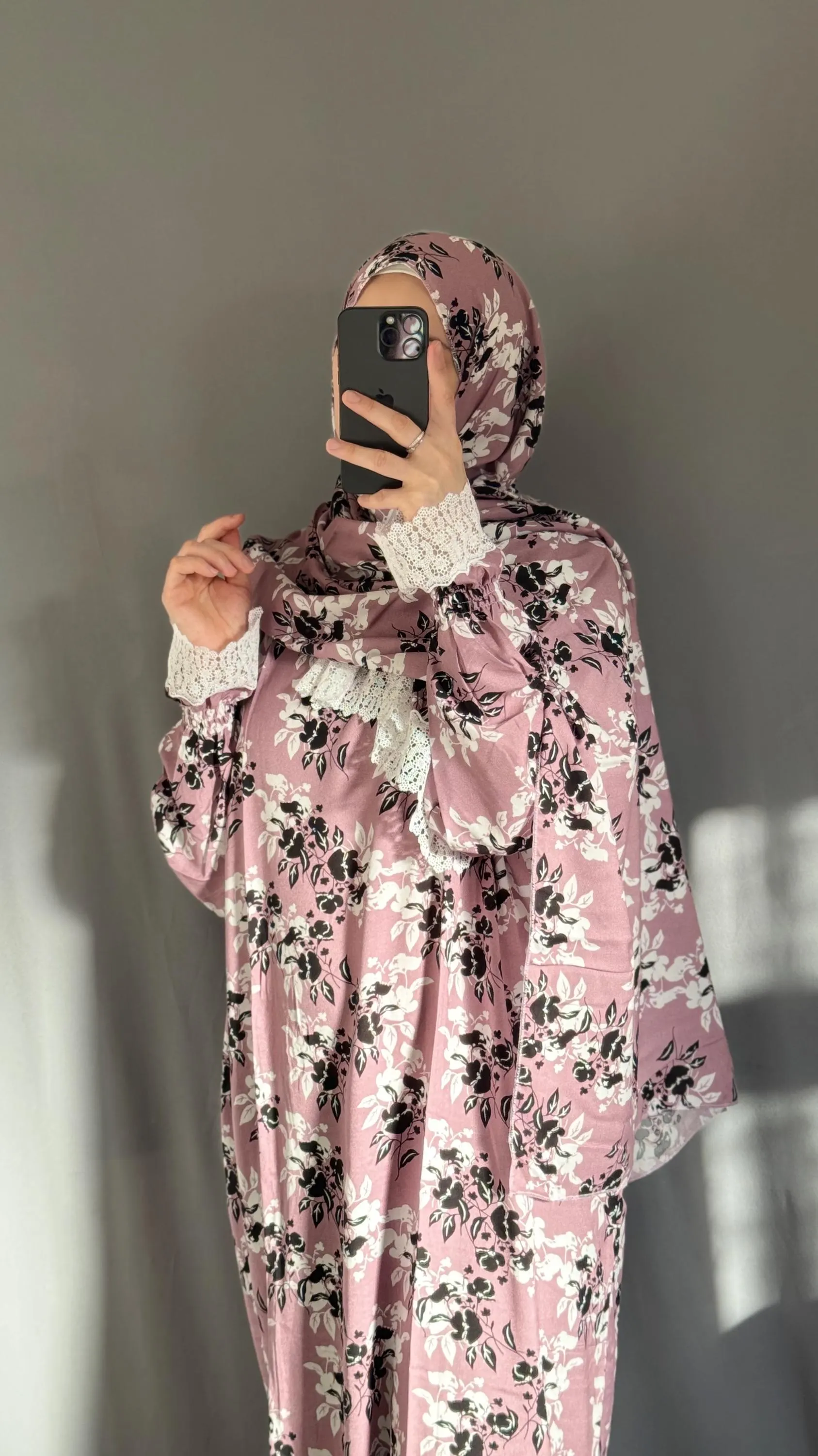 Purple Prayer Dress, Islamic Dress, Two Piece Prayer Garment, Eid Ramadan Gift, Abaya, Jilbab, Maxi Dress, Prayer Hijab, Salah dress, Abaya