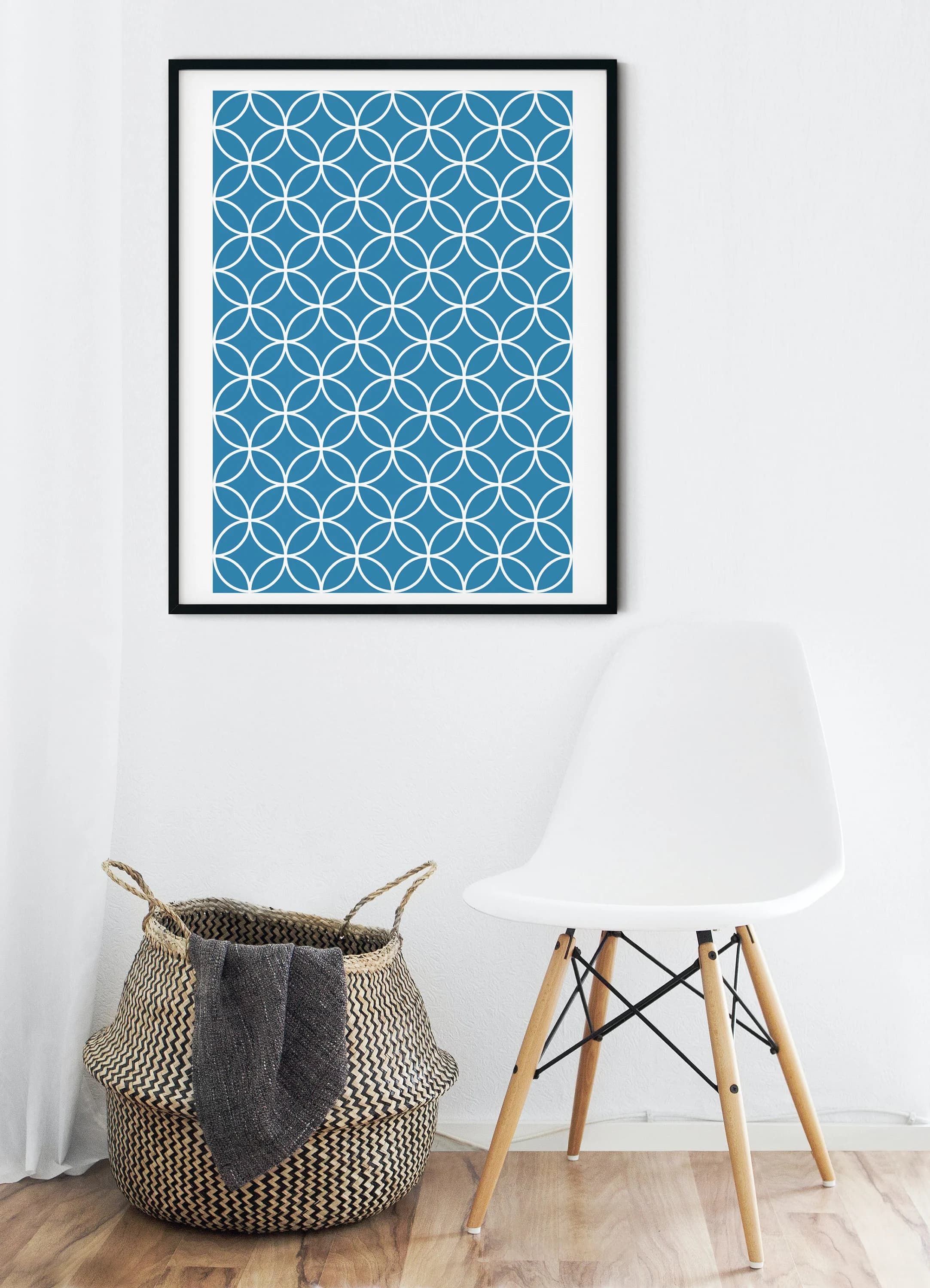 Geometric Circle Wall Art | Monochrome Abstract Poster Print | Geometric Art Gift