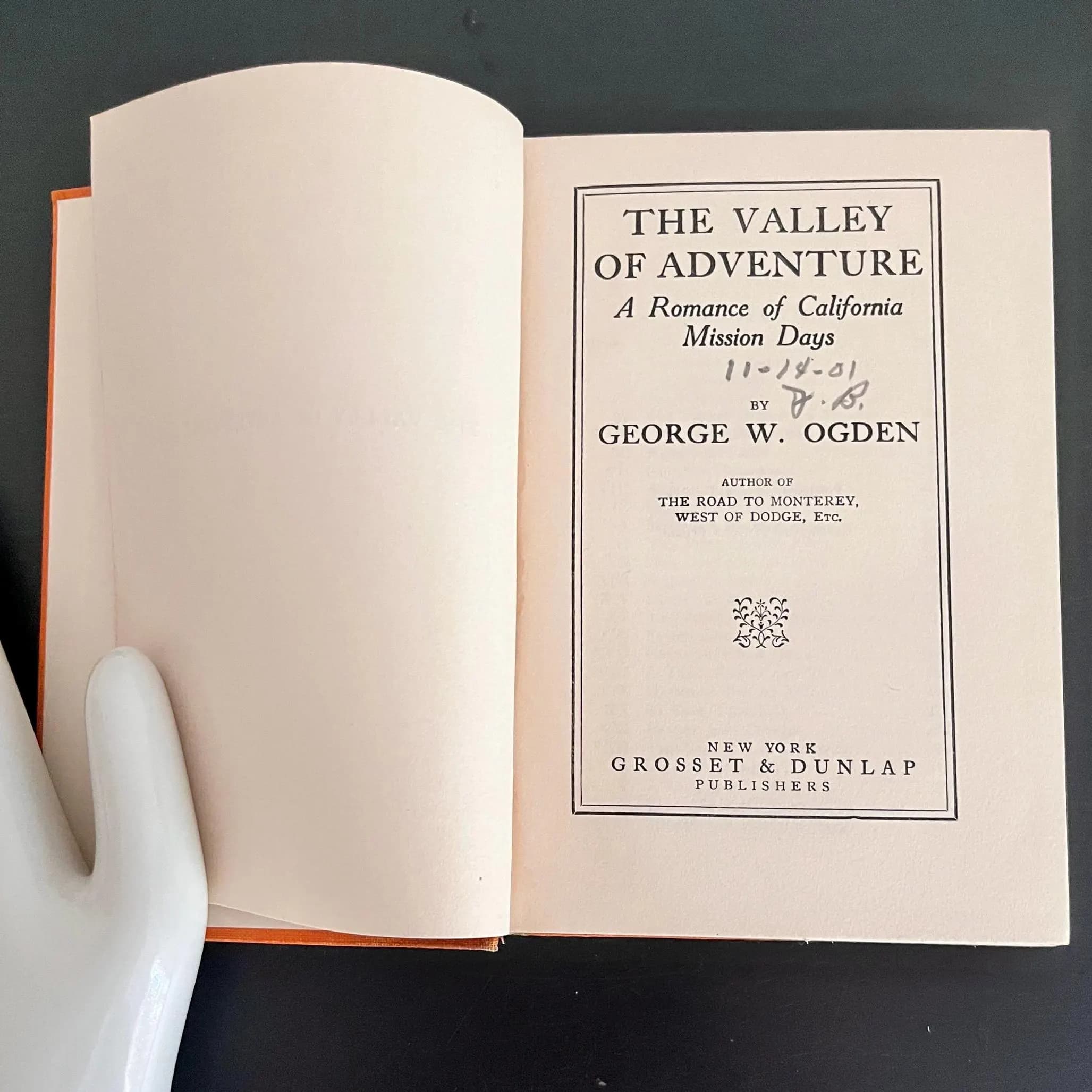 Vintage Orange Hardcover Book Stack 3 Cloth Books Pamela Wynne George W Ogden - image 5