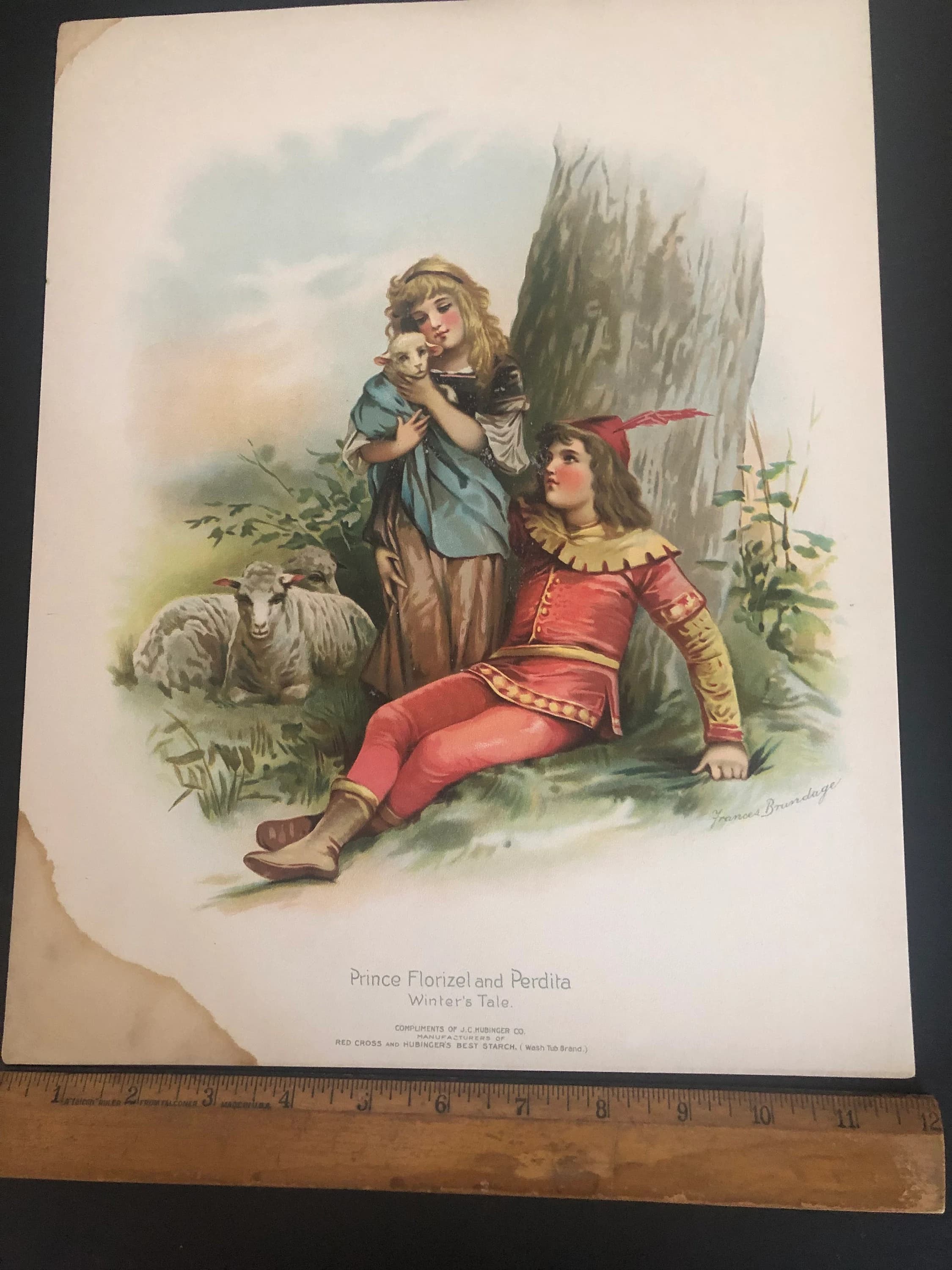 Vintage Shakespeare Prints, Rosalind & Prince Florizel, 1880s Pair - image 4