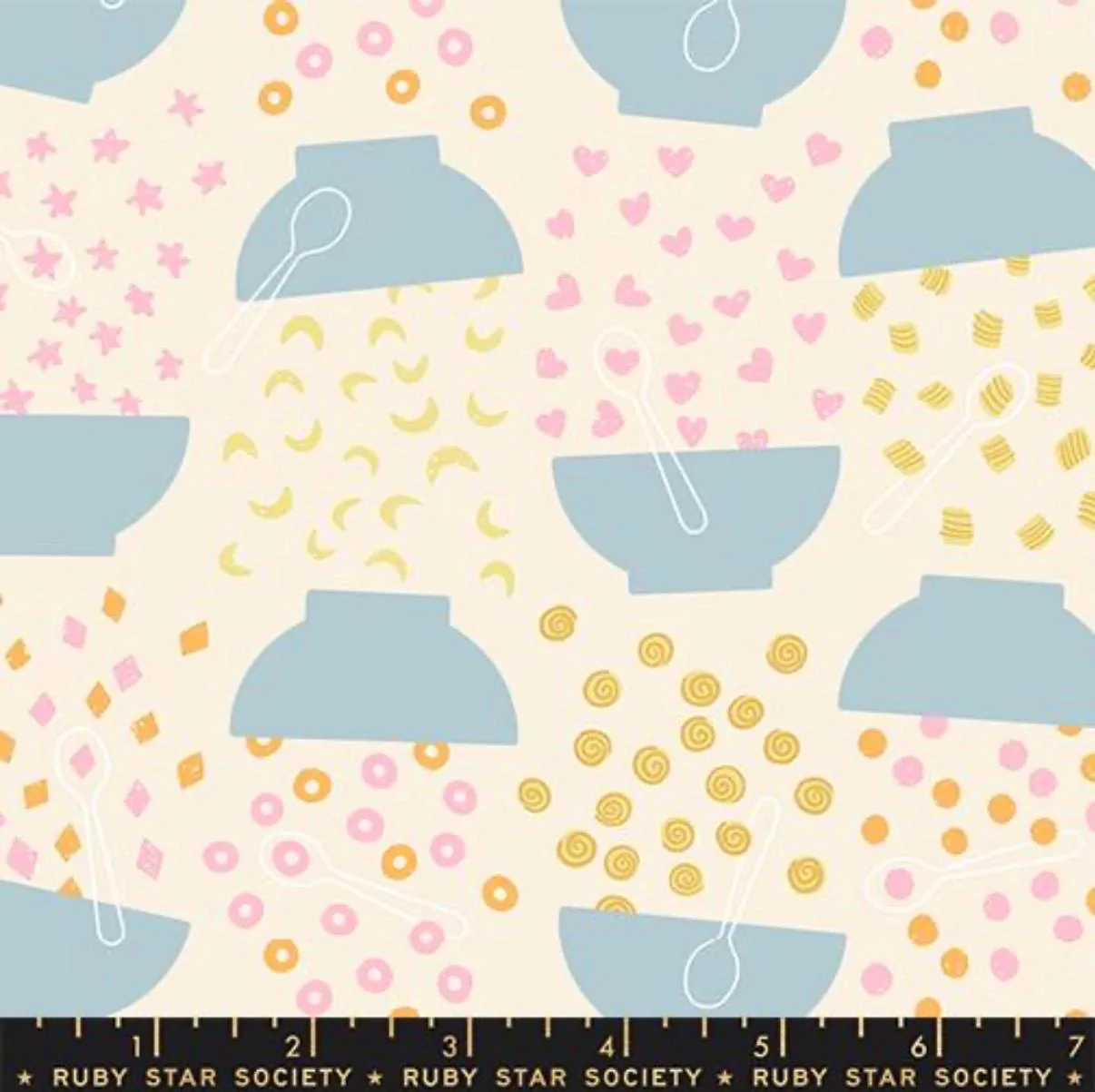 Fabric Egg and Friends Natural Cereal Bowls, Ruby Star Society