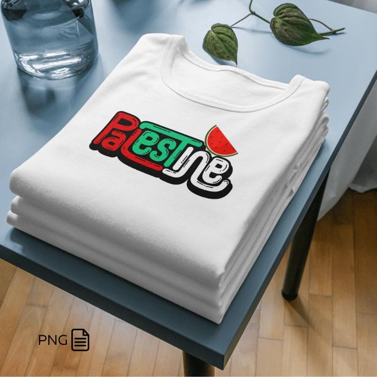 Watermelon Logo -Colorful Palestinian Art -Printable Design-Printable Watermelon Design - image 2