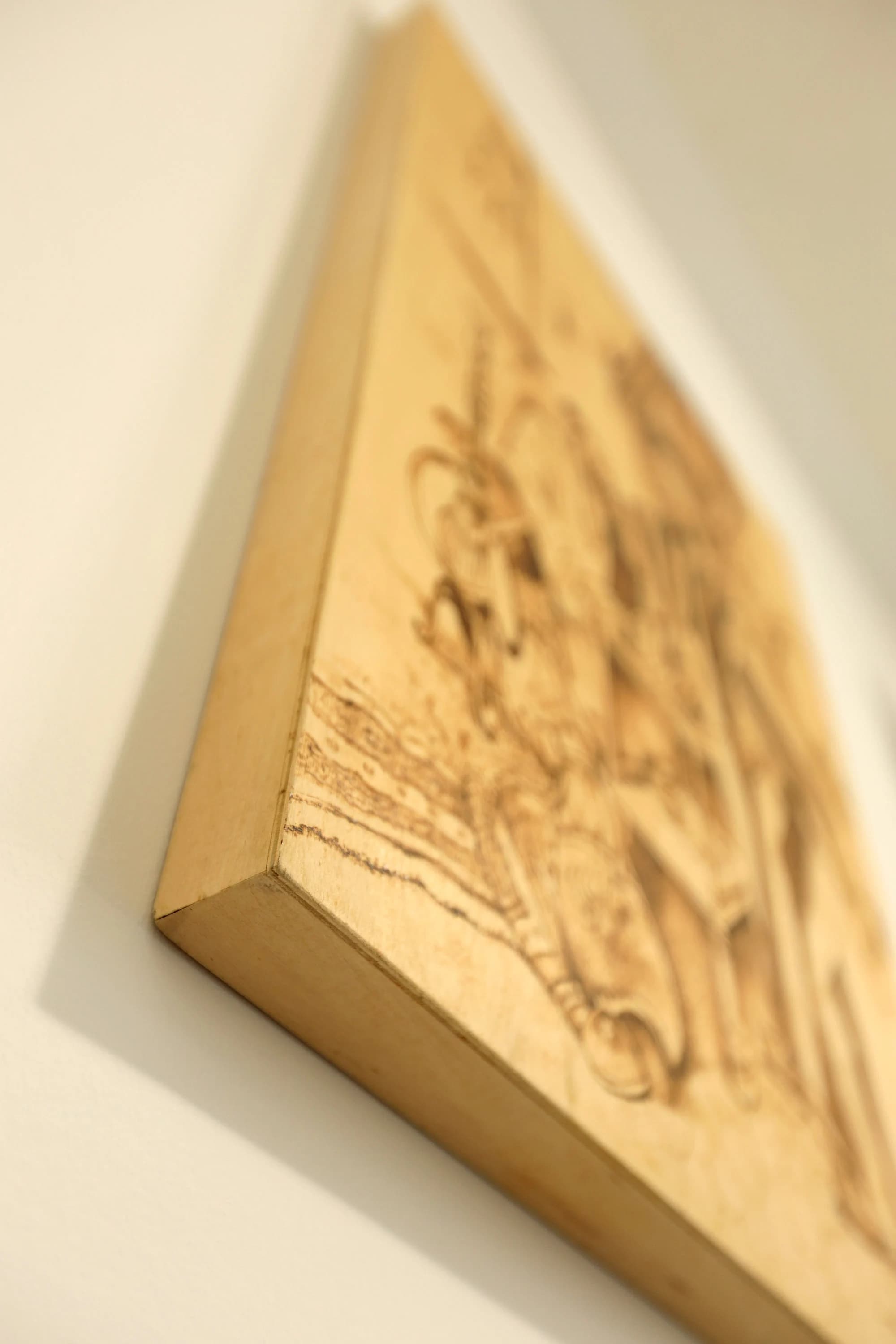 Original Wood Burning Art, Orientalist Pyrography Drawing - image 2