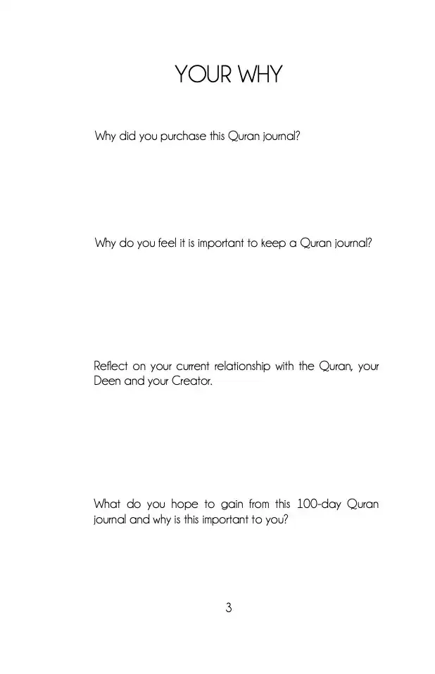 100-Day Quran Journal: Muslim Reflection Diary (Digital PDF) - image 4