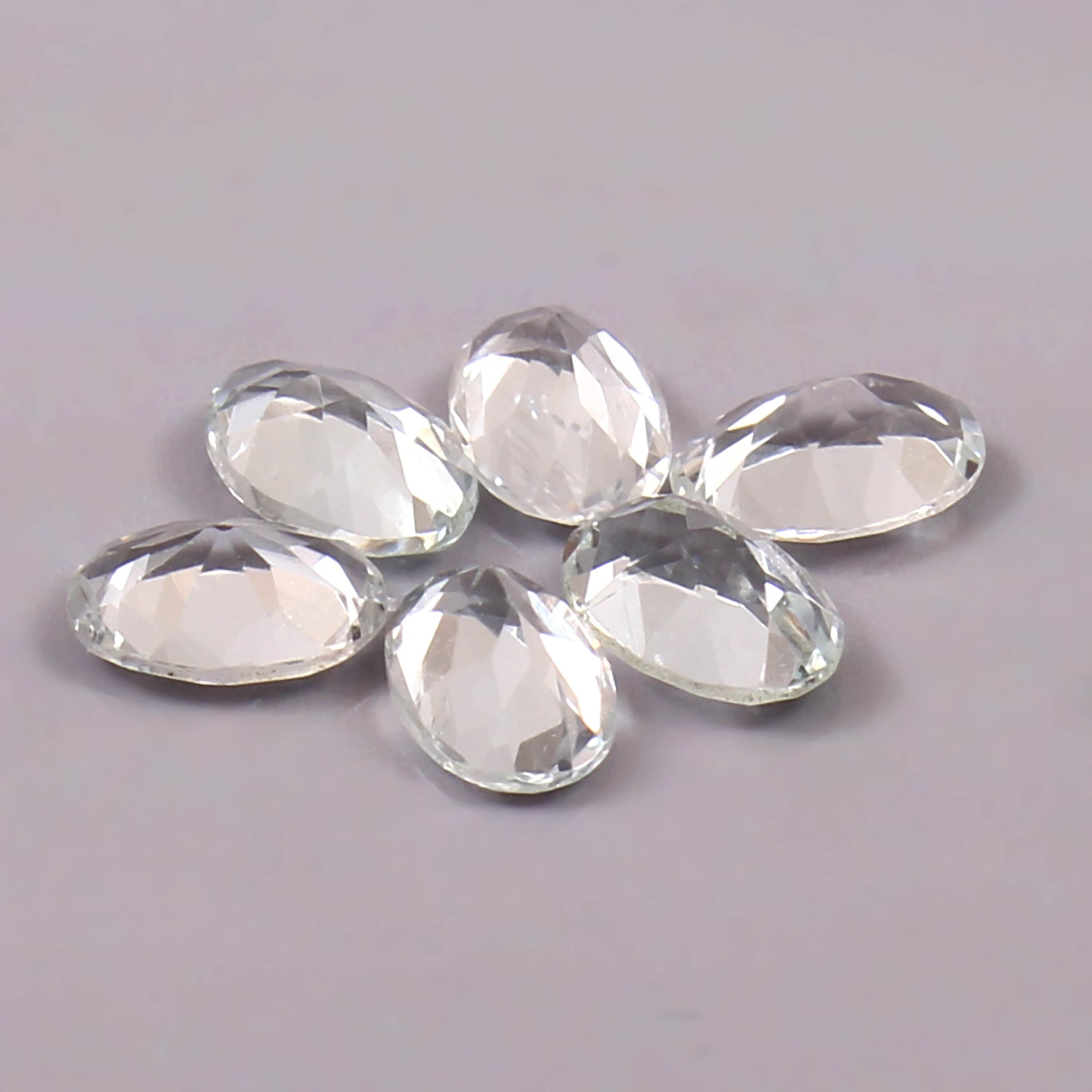 Natural Oval Aquamarine Stone, Diamond Color - image 4