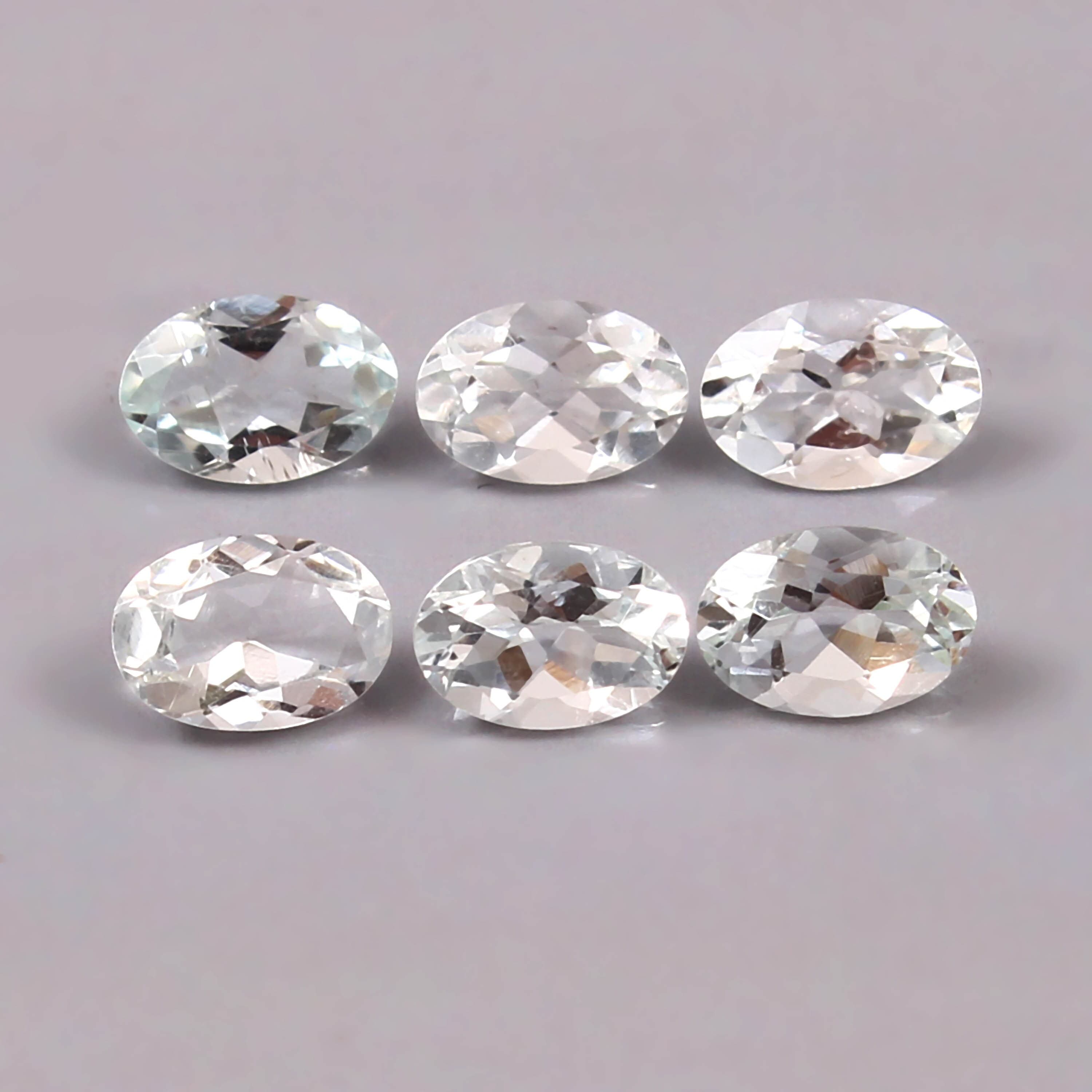 Natural Oval Aquamarine Stone, Diamond Color - image 3