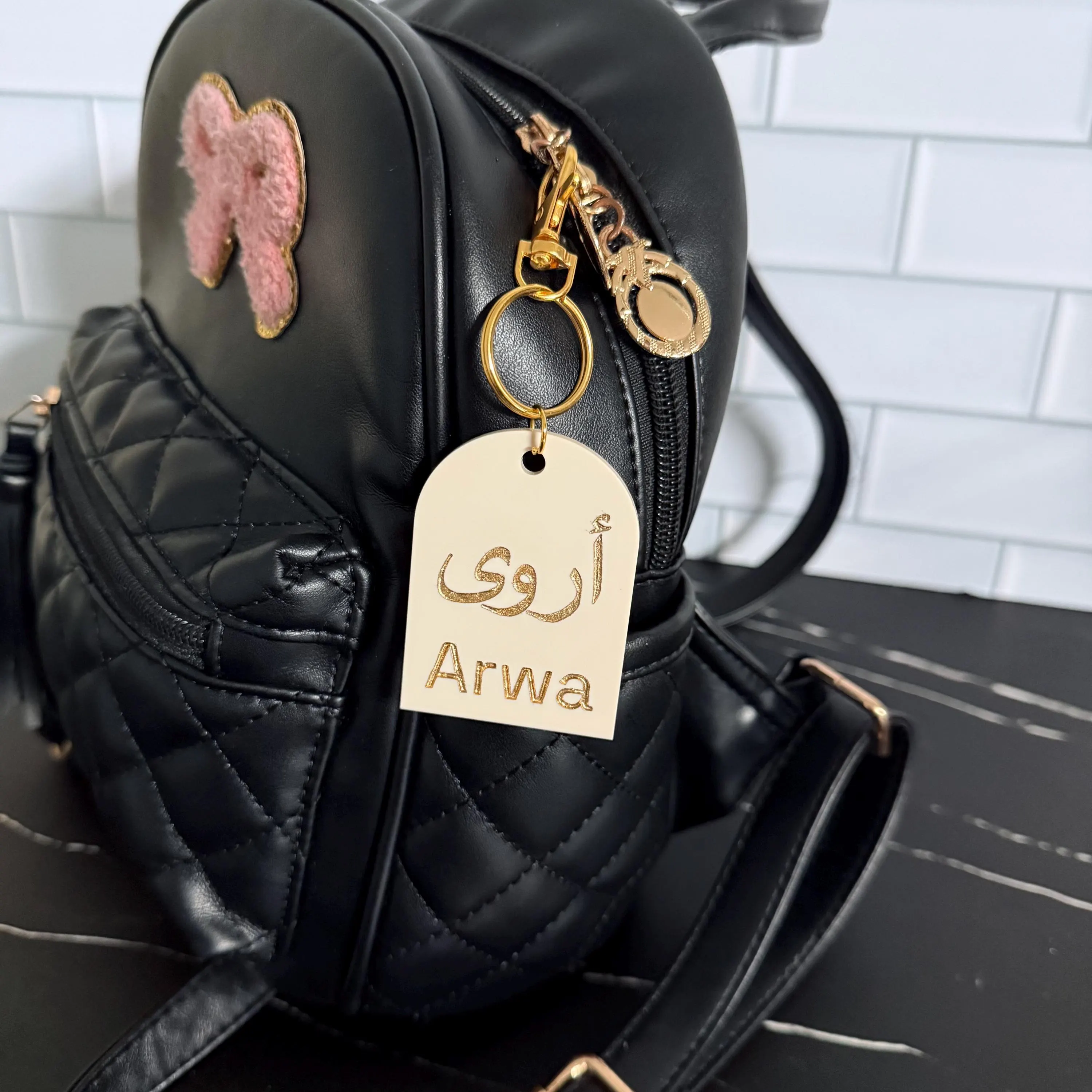 Personalized Acrylic Keychain | Custom Name Keychain | Minimalist Bag Charm | Backpack Accessory | Small Gift Idea - image 5