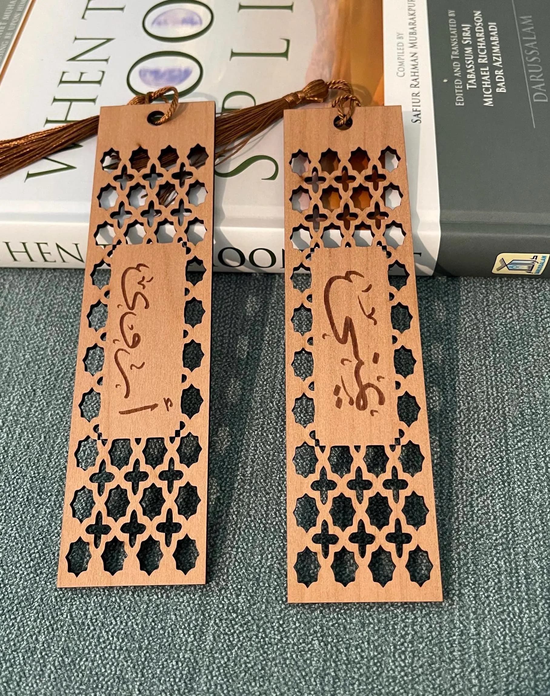 Personalized Arabic Name Wooden Bookmark – Custom Arabic Calligraphy & Geometric Design, Islamic Gift, Quran Accessory - image 5