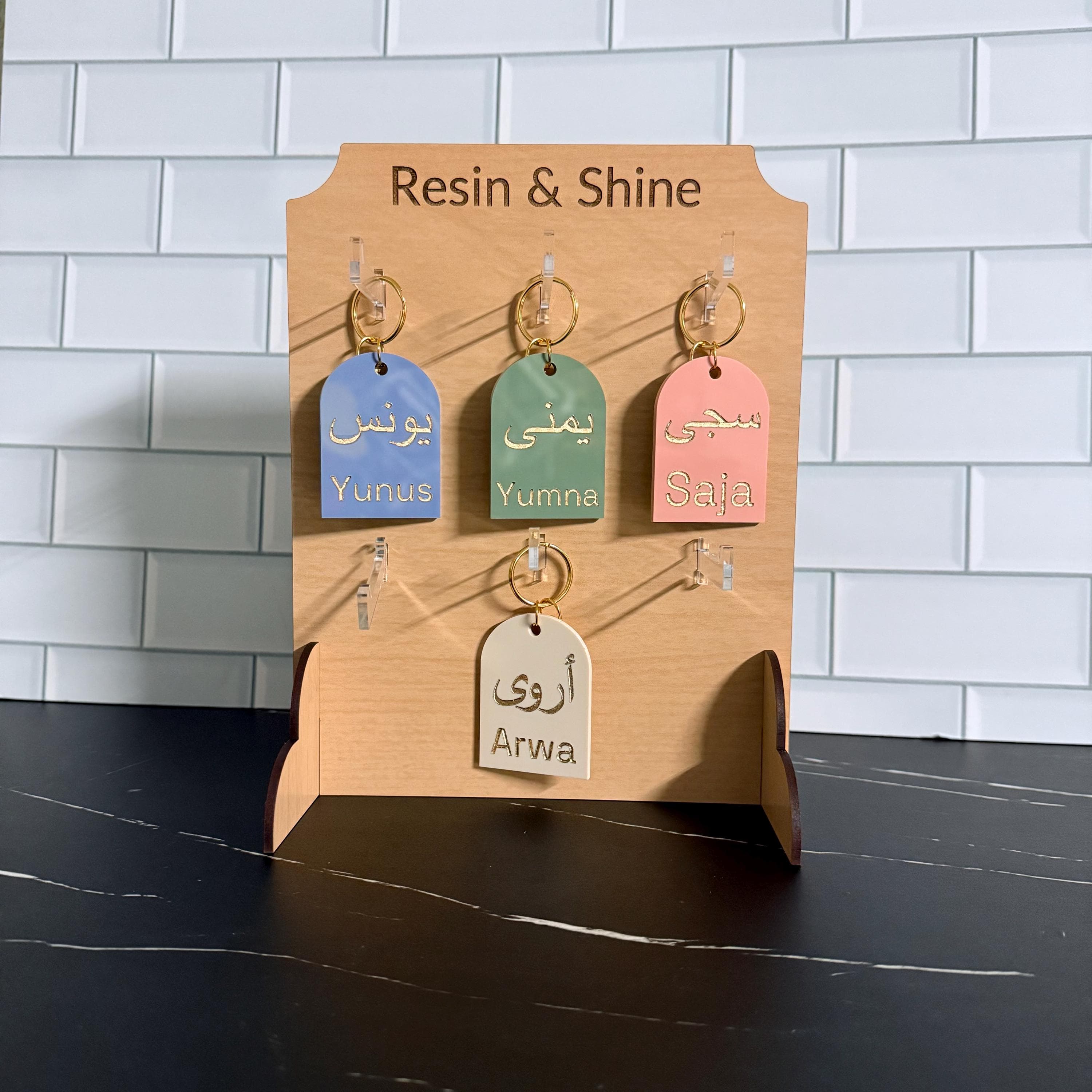 Personalized Acrylic Keychain | Custom Name Keychain | Minimalist Bag Charm | Backpack Accessory | Small Gift Idea - image 2