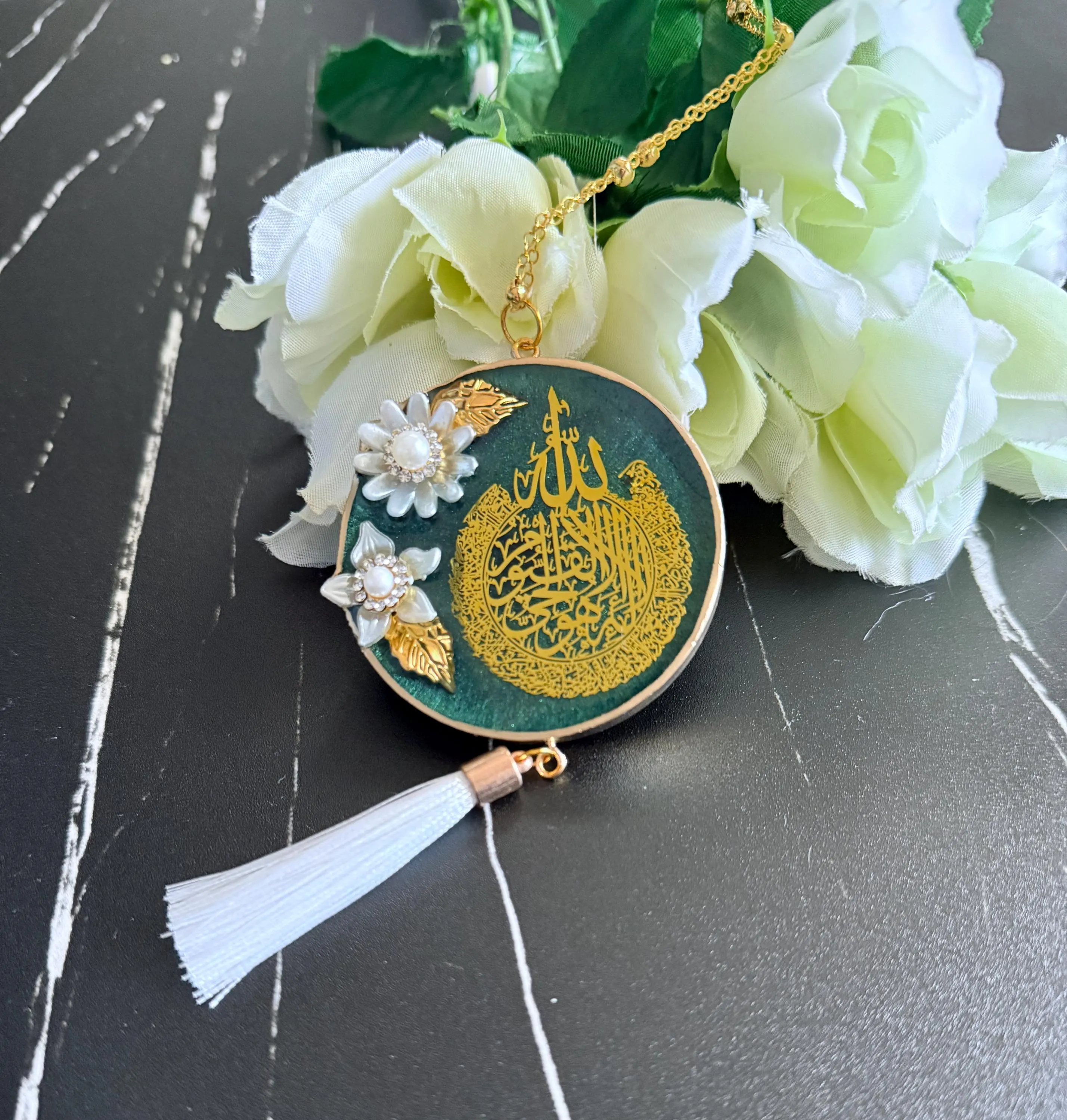 Spiritual car decor charm hanging on rear view mirror for daily protection