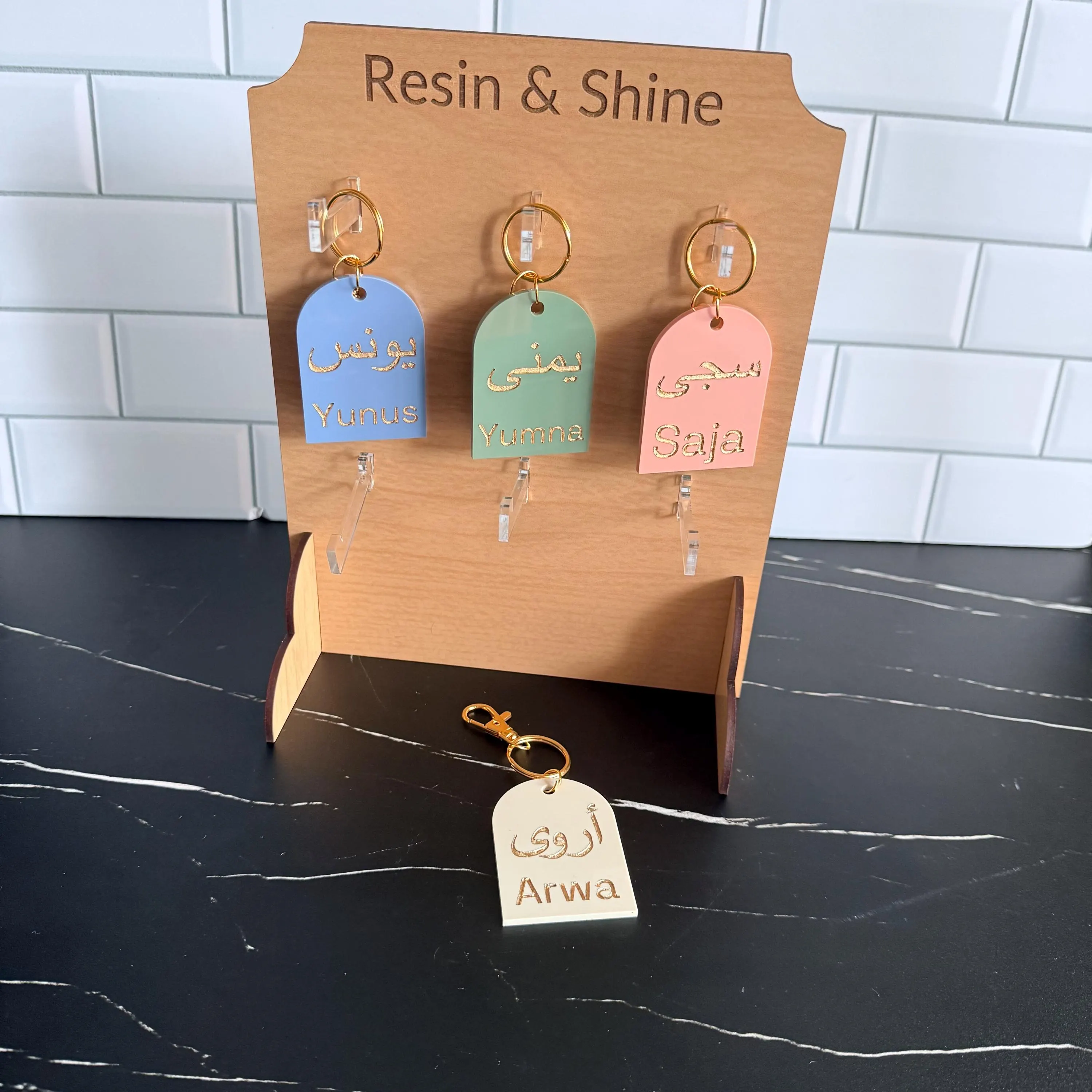 Personalized Acrylic Keychain | Custom Name Keychain | Minimalist Bag Charm | Backpack Accessory | Small Gift Idea - image 3