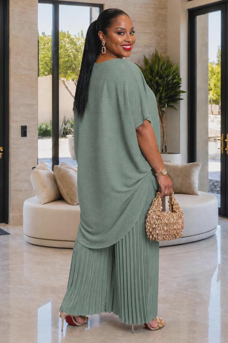 Kimora Tunic & Pant Set - Sage Green - image 3
