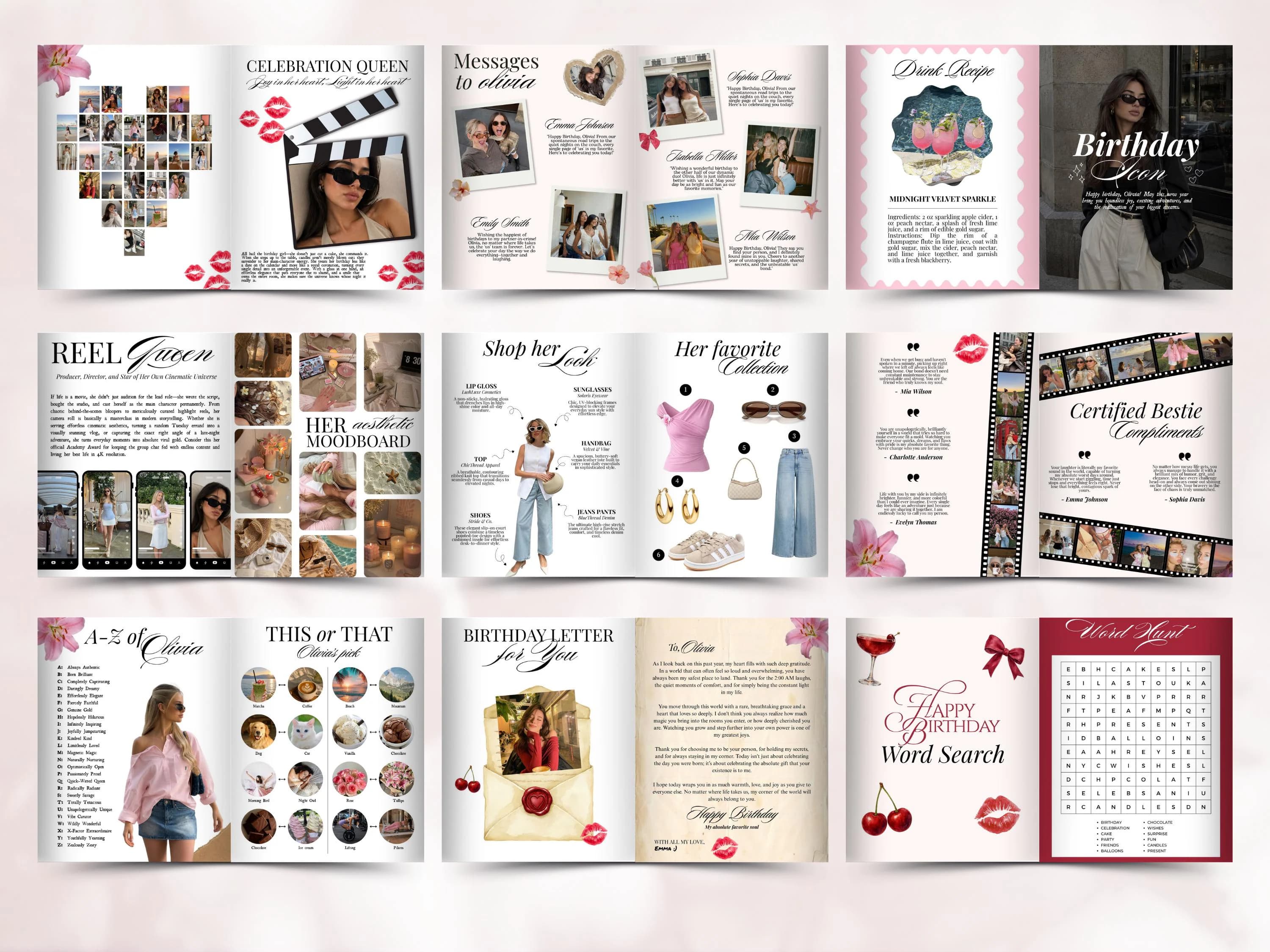 personalized birthday magazine, birthday magazine template, editable birthday magazine, Canva birthday template, birthday gift for best friend, birthday girl gift, Vogue birthday magazine, birthday magazine Canva, best friend birthday gift, personalized birthday gift, birthday keepsake, editable magazine template, birthday photo magazine, custom birthday magazine, birthday surprise gift, girlfriend birthday gift